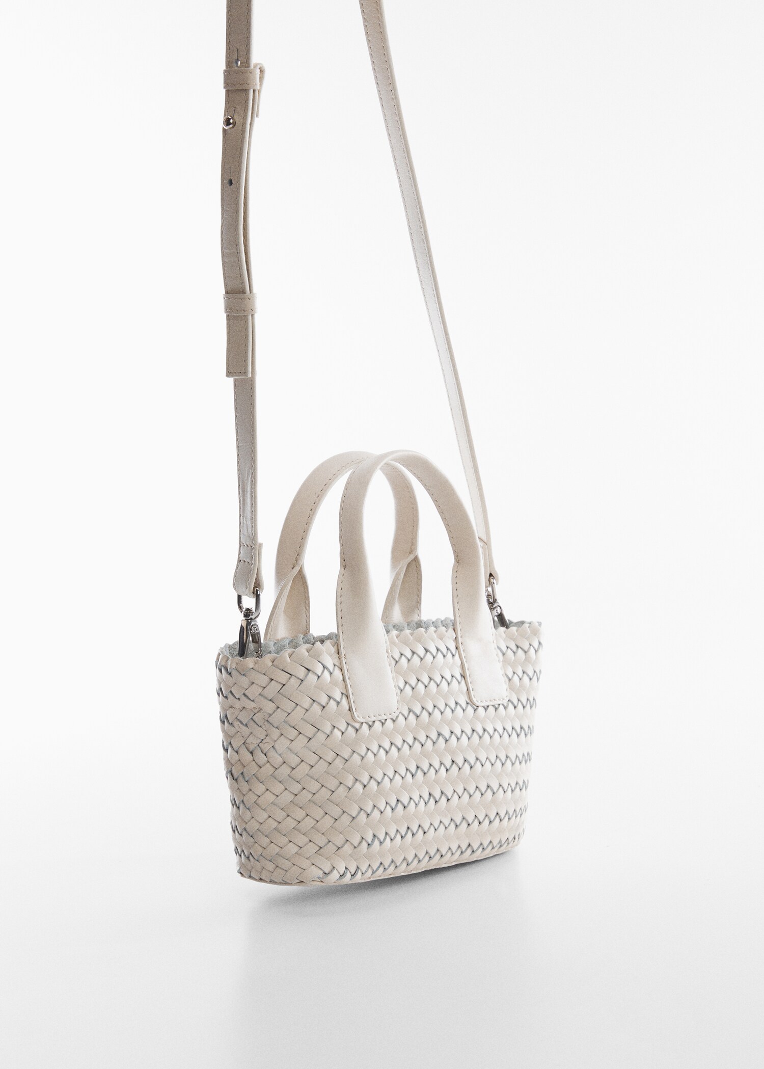 Braided leather bag - Medium plane
