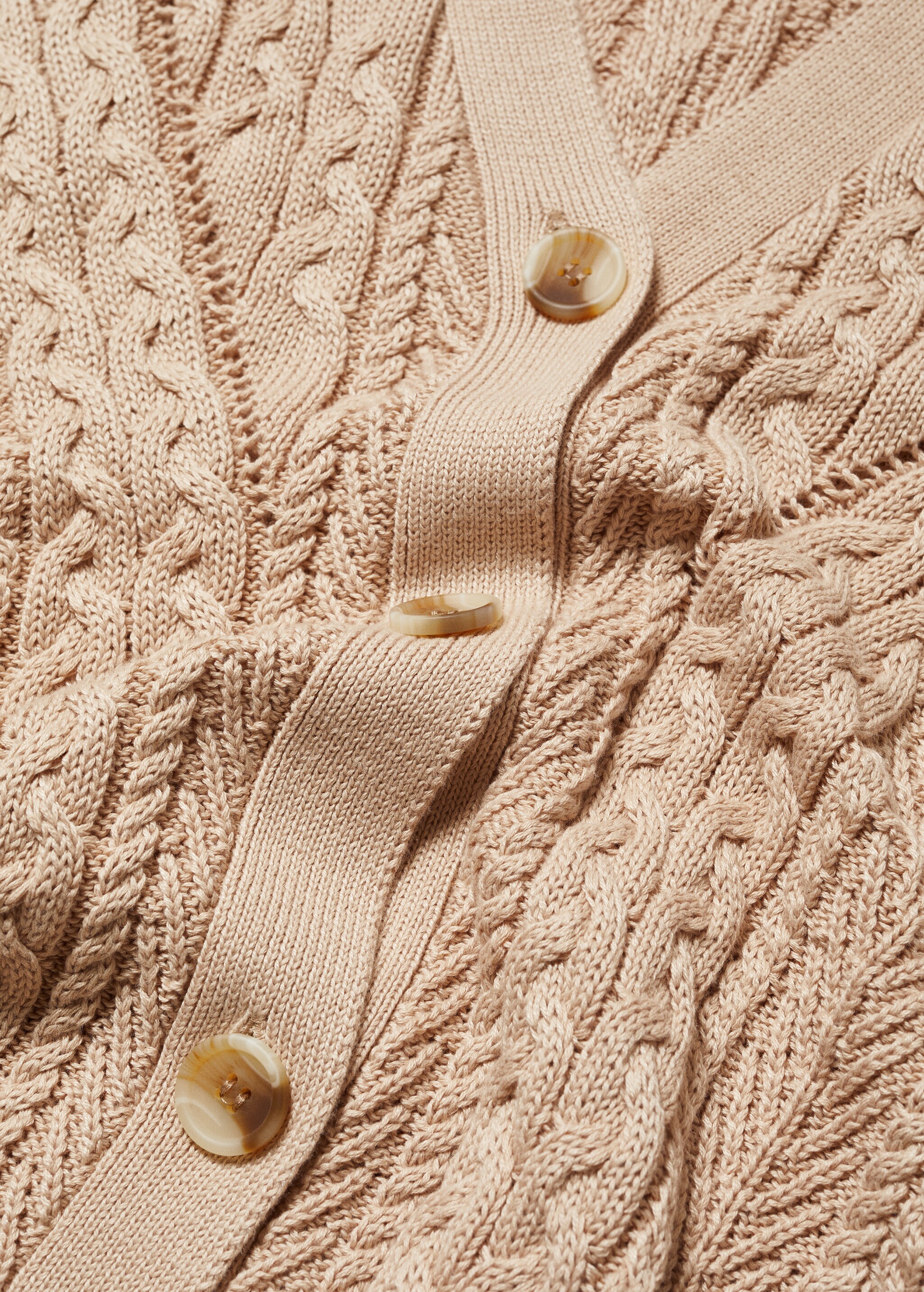 Buttoned knit braided cardigan - Details of the article 8