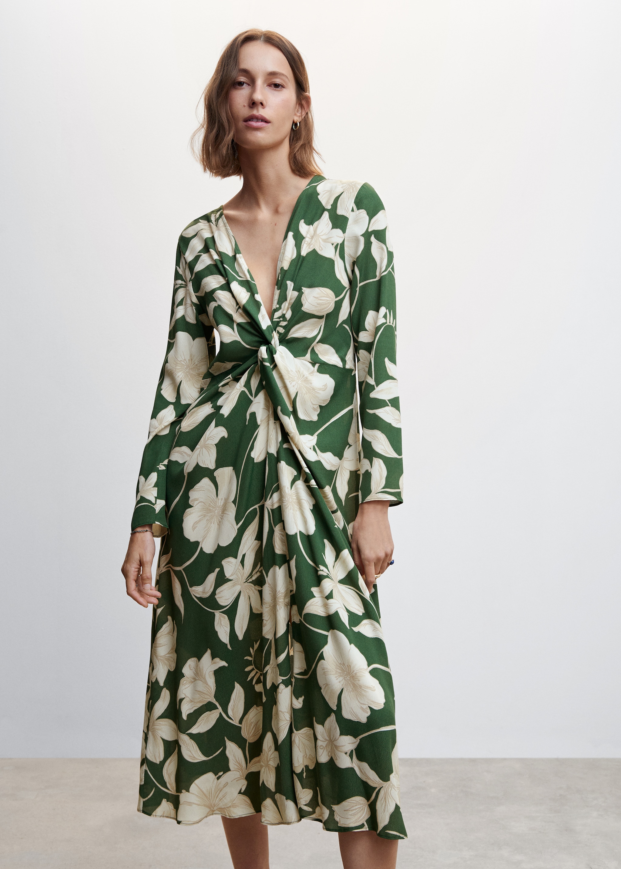 Gucci Outlet Gucci Peignoir Mango Robe Outlet Imprimé Fleurs Robe