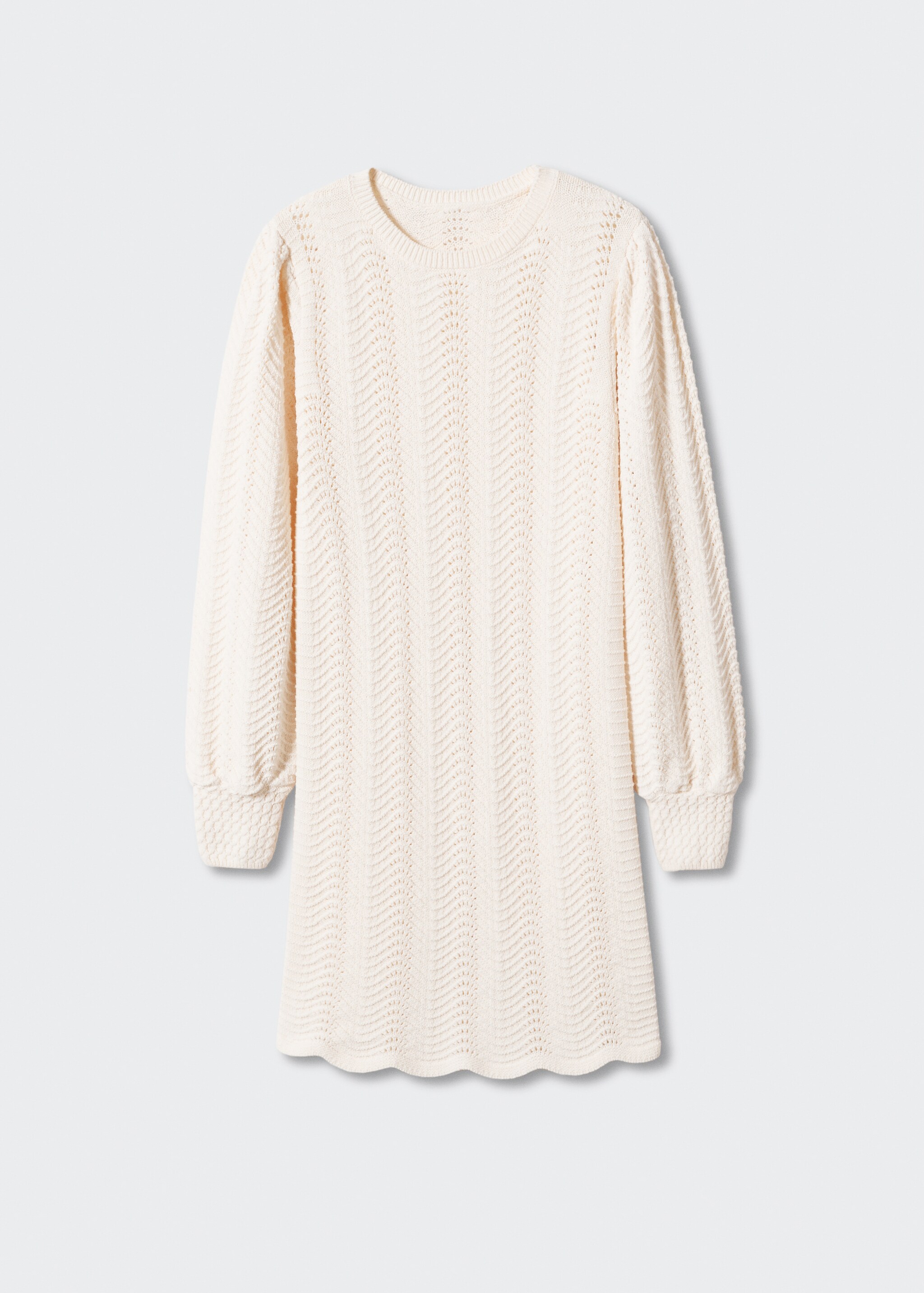 Puffed sleeves knit dress - Article without model