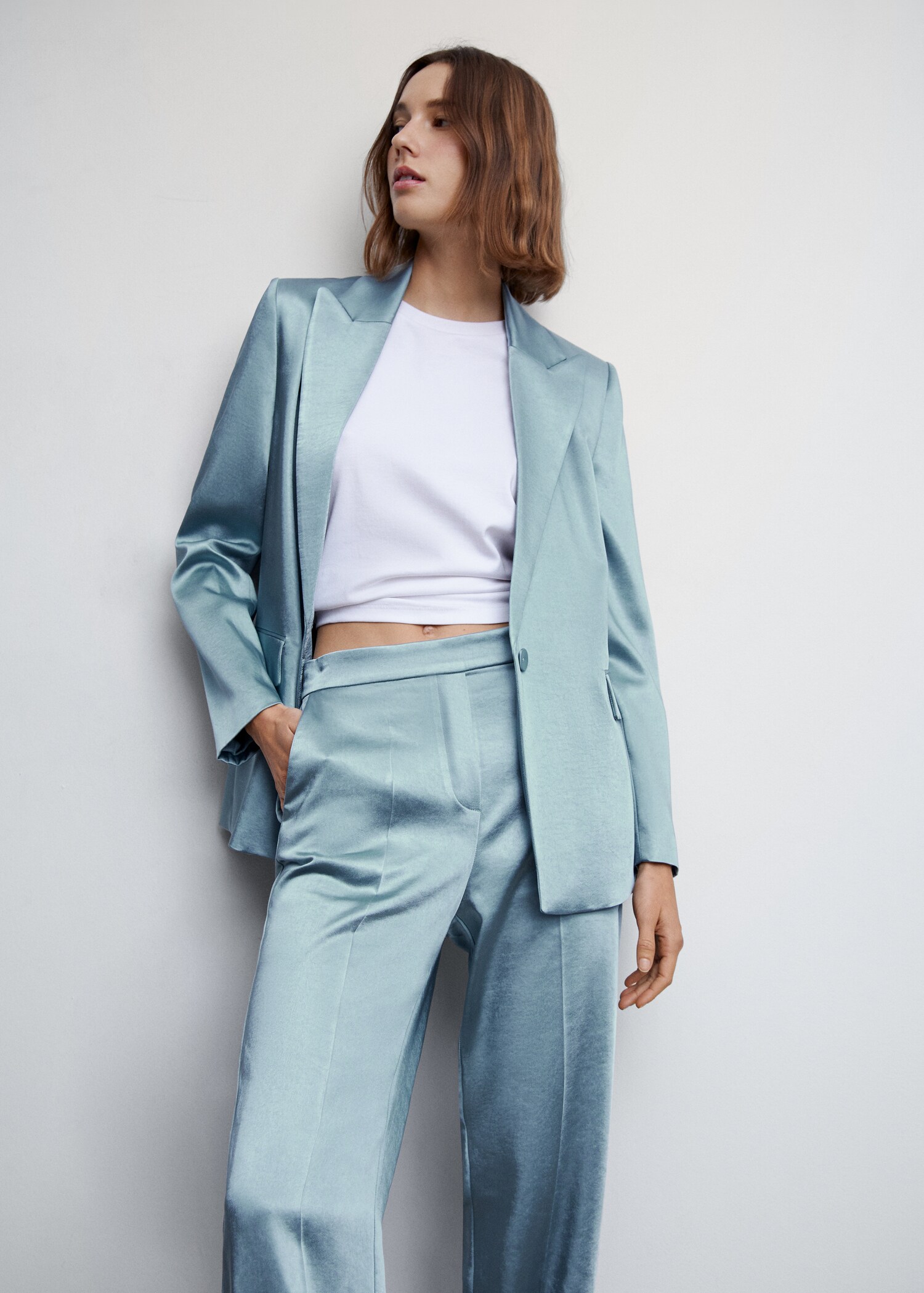 Satin-finish blazer - Details of the article 2
