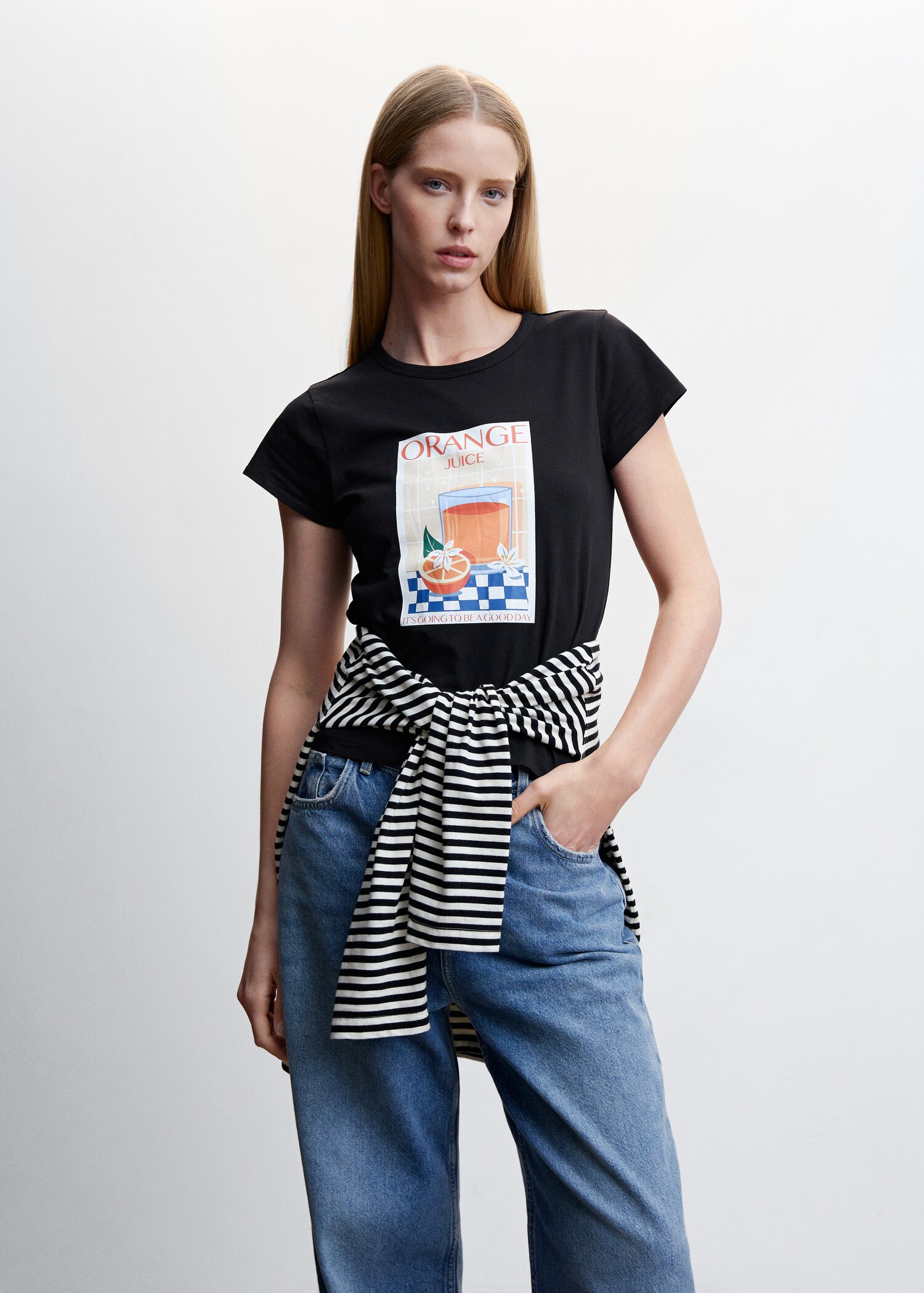Short-sleeved printed t-shirt - Medium plane