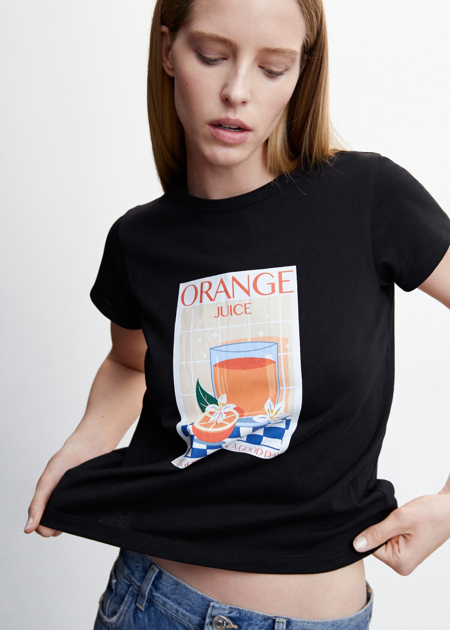 Short-sleeved printed t-shirt - Details of the article 1