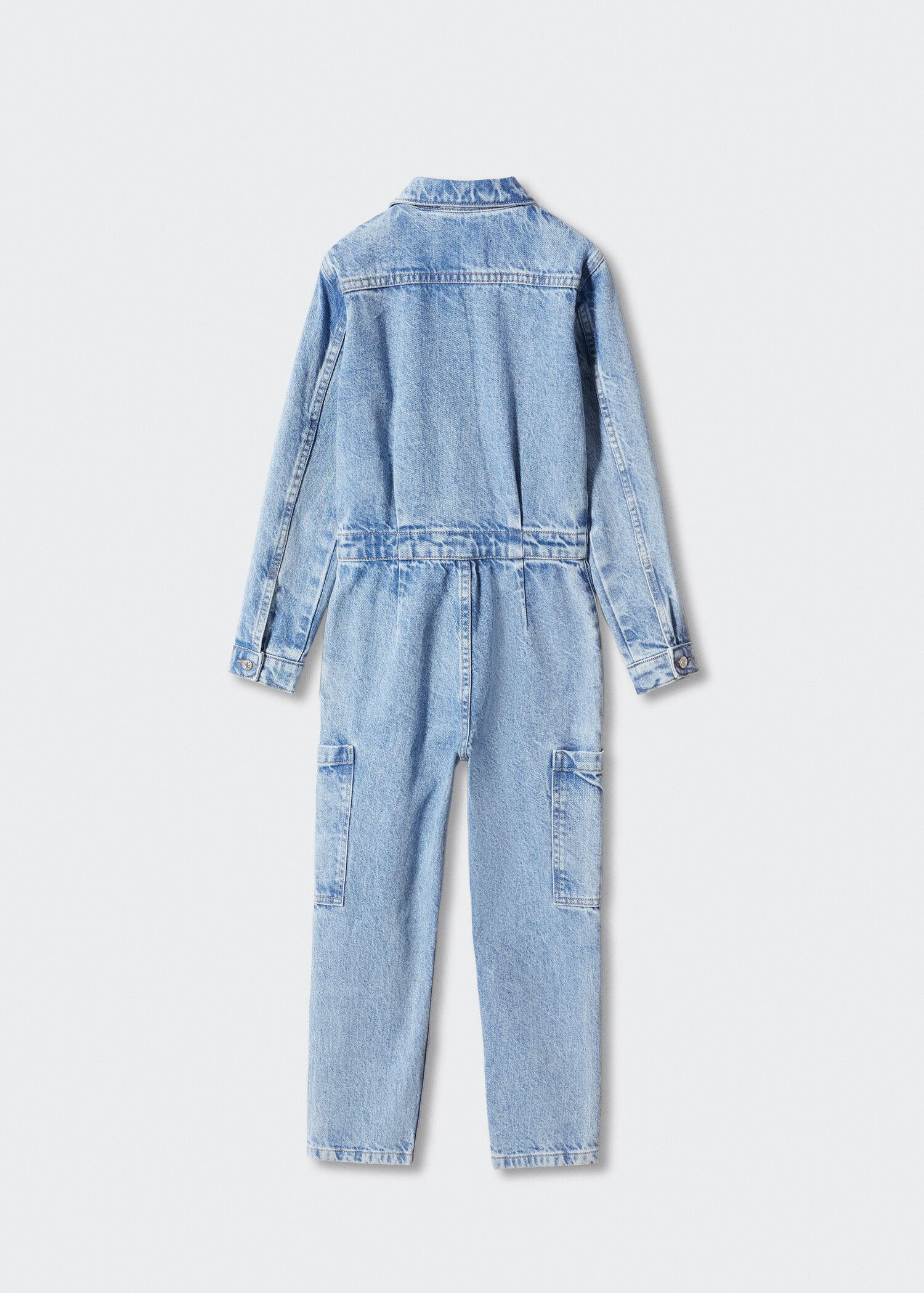 Jeans-Jumpsuit im Cargo-Stil - Rückseite des Artikels