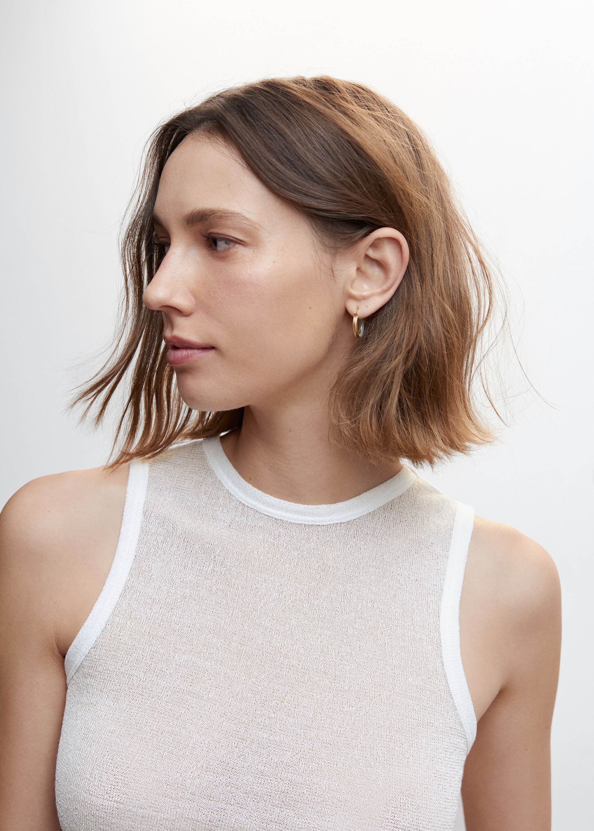 Knit semi-transparent top - Details of the article 1