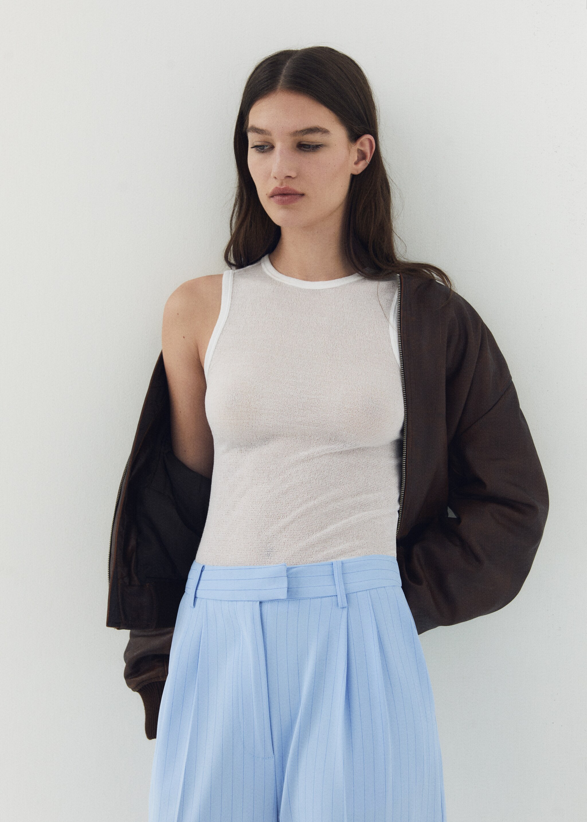 Knit semi-transparent top - Details of the article 6