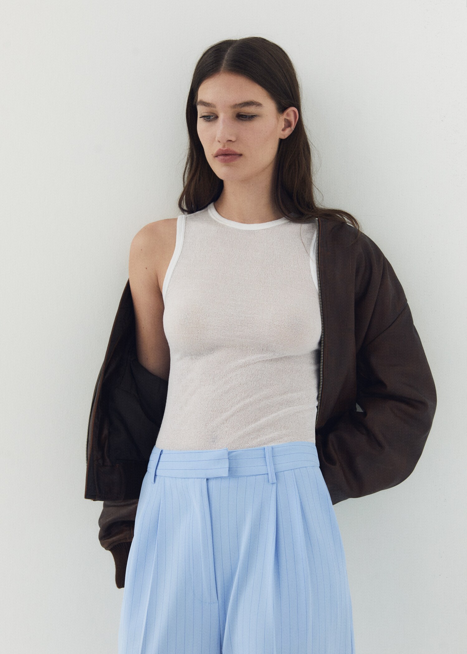 Semi-transparent knitted top - Details of the article 6