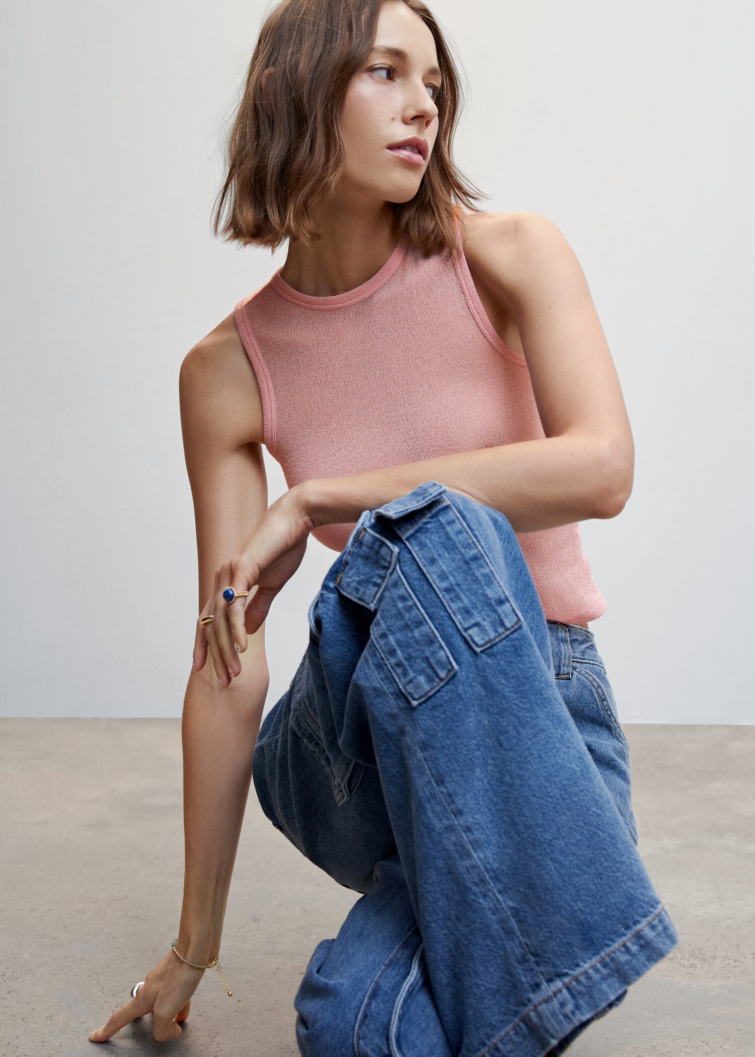 Semi-transparent knitted top - Details of the article 2