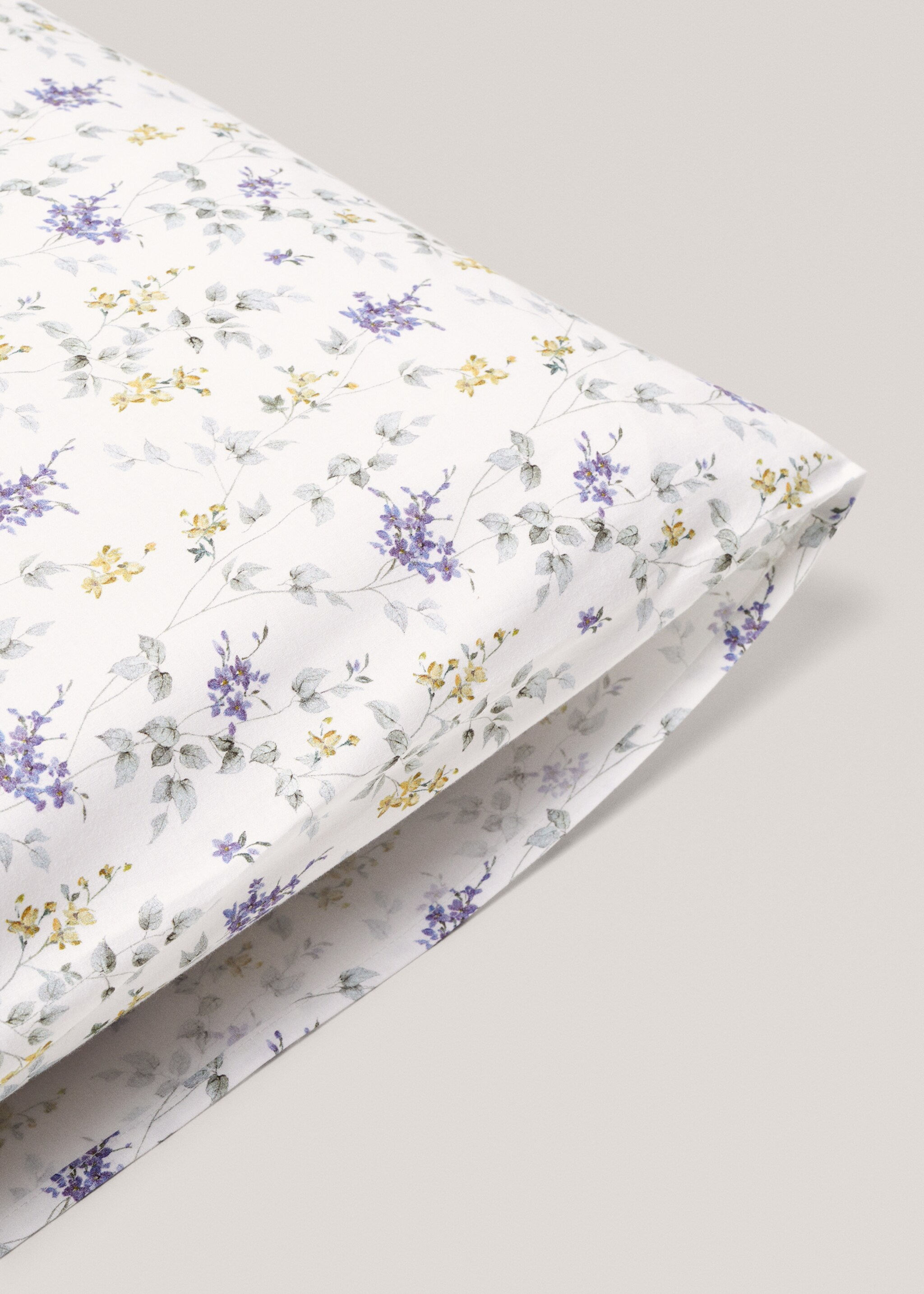 Flower print cushion covers 60x60 (2 pack) - Details of the article 3, Blue. Ref: 47075883-00.