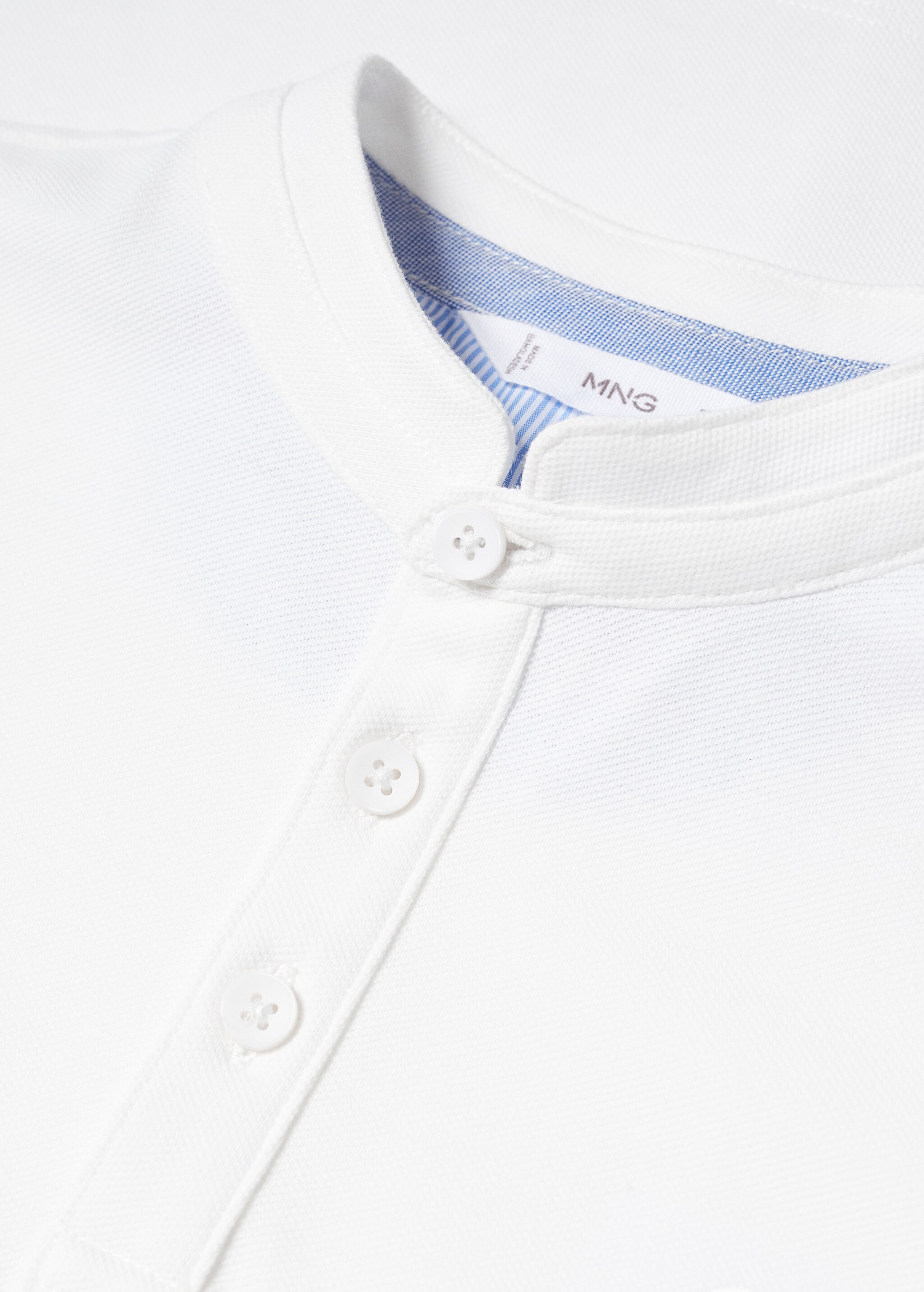 Mao collar cotton polo - Details of the article 8