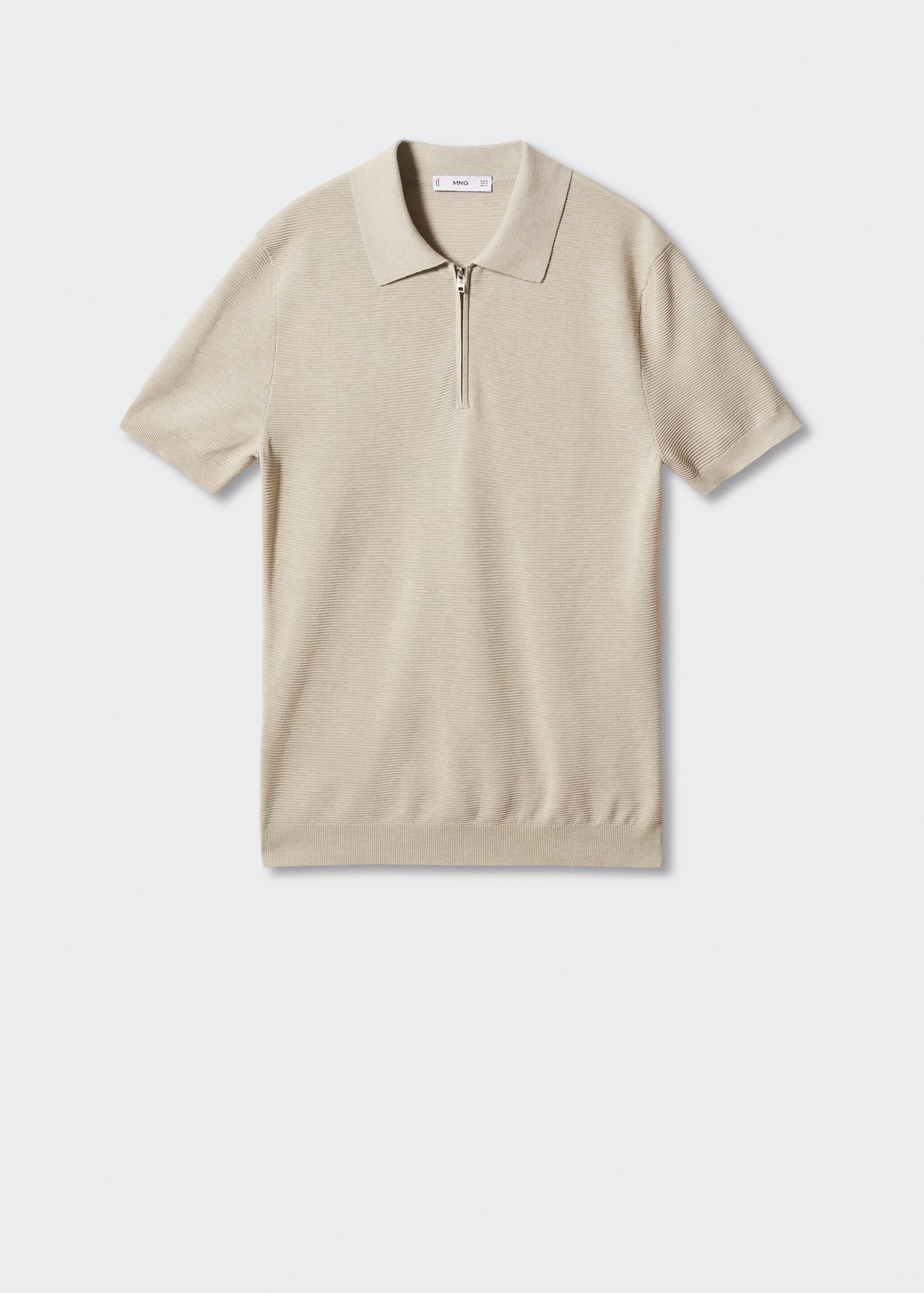 Structured fine-knit polo shirt - Article without model