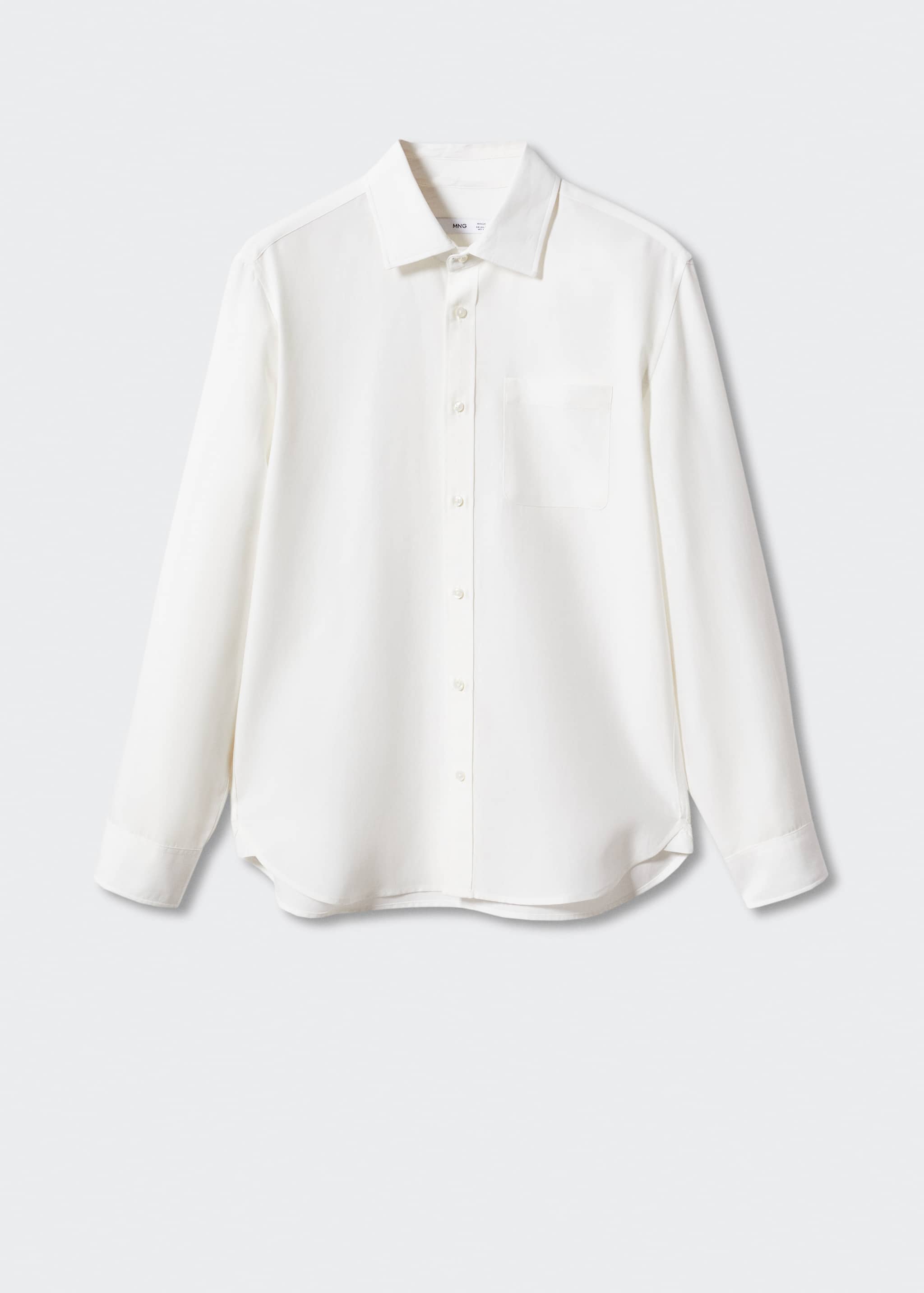 Regular-fit linen lyocell shirt - Article without model