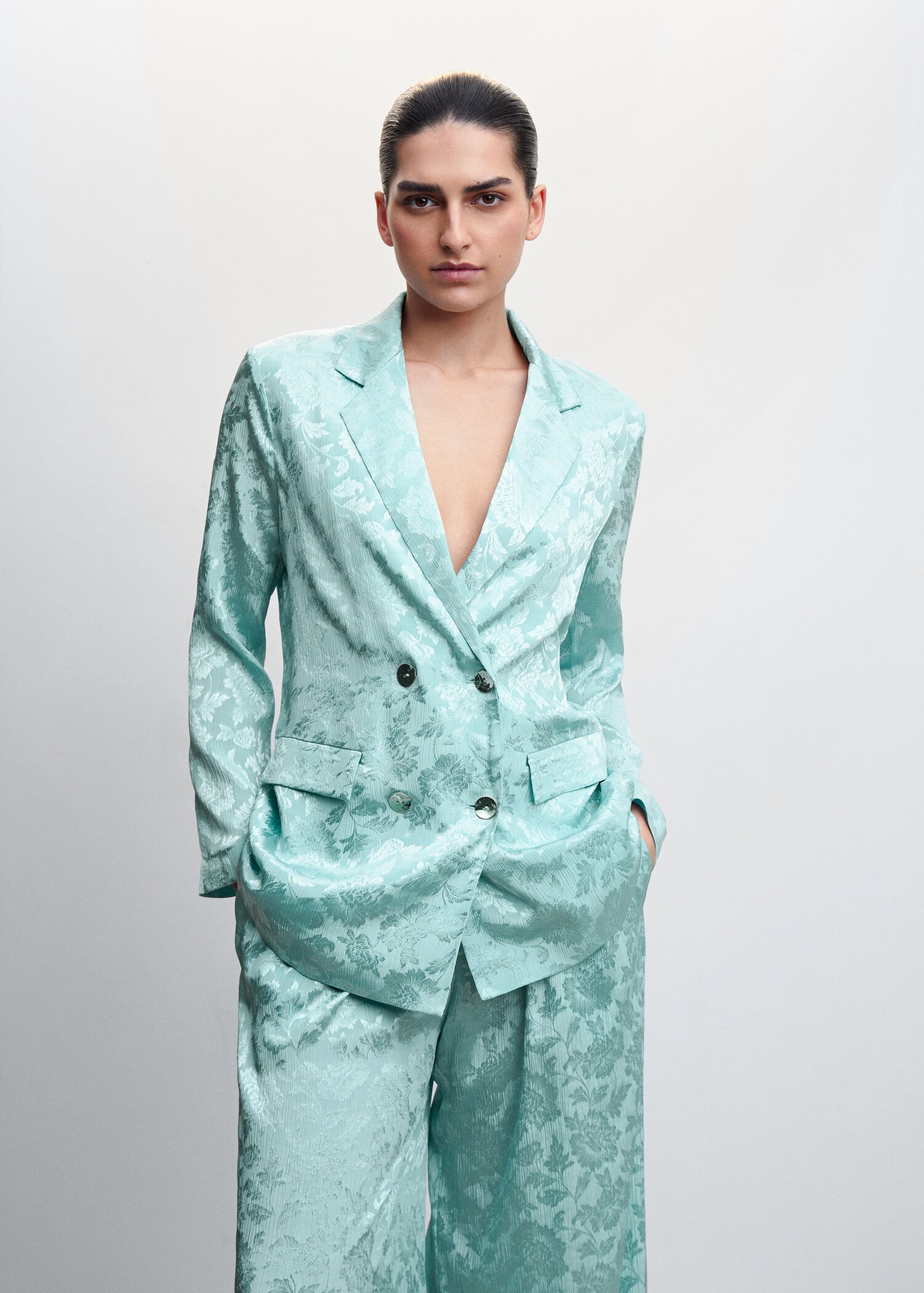 Jacquard-Anzughose - Mittlere Ansicht