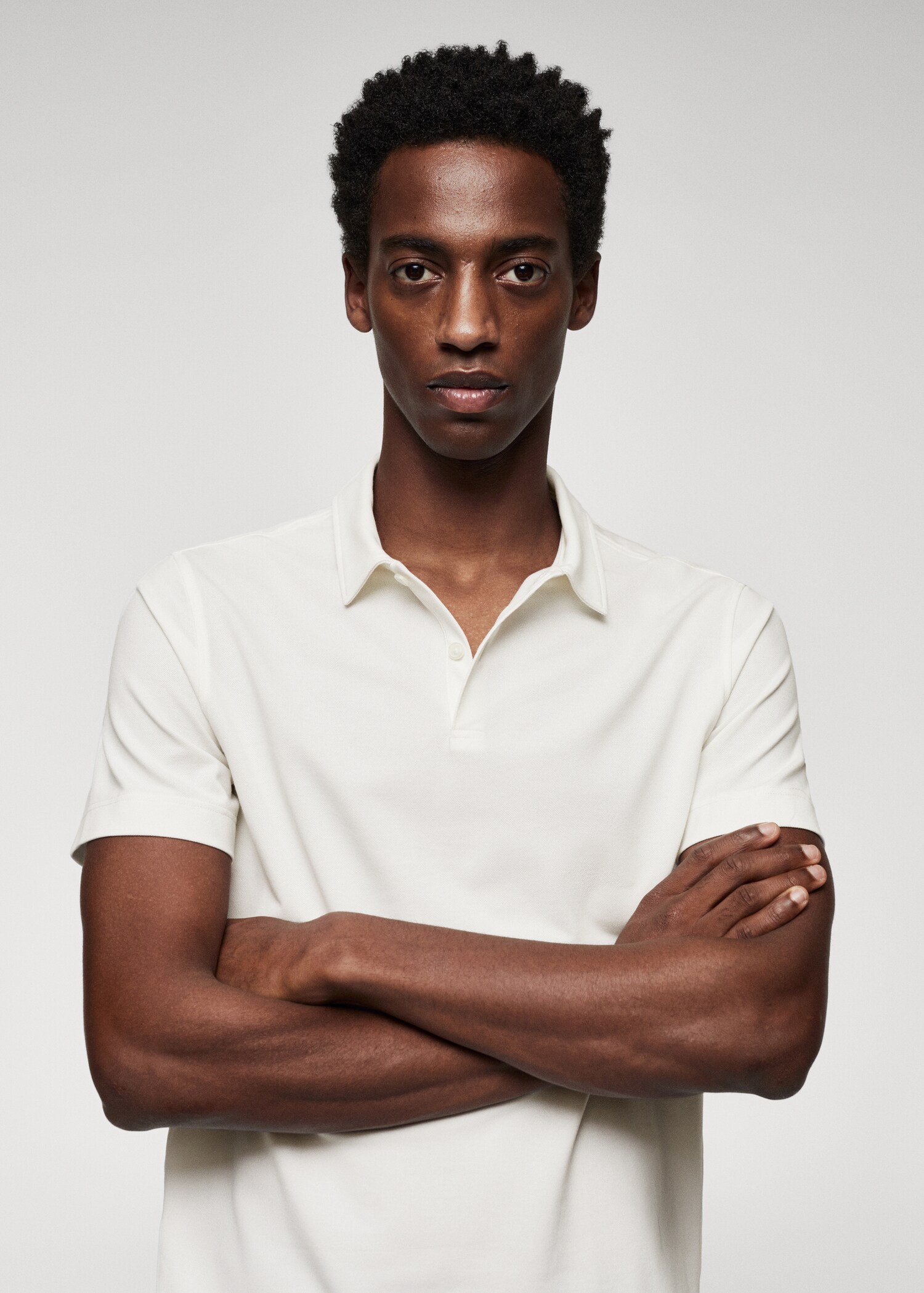 Polo slim fit algodón piqué textura - Detalle del artículo 1