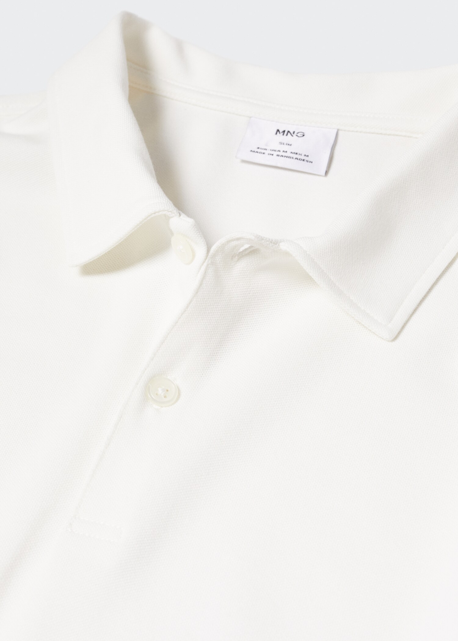 Polo slim fit algodón piqué textura - Detalle del artículo 8