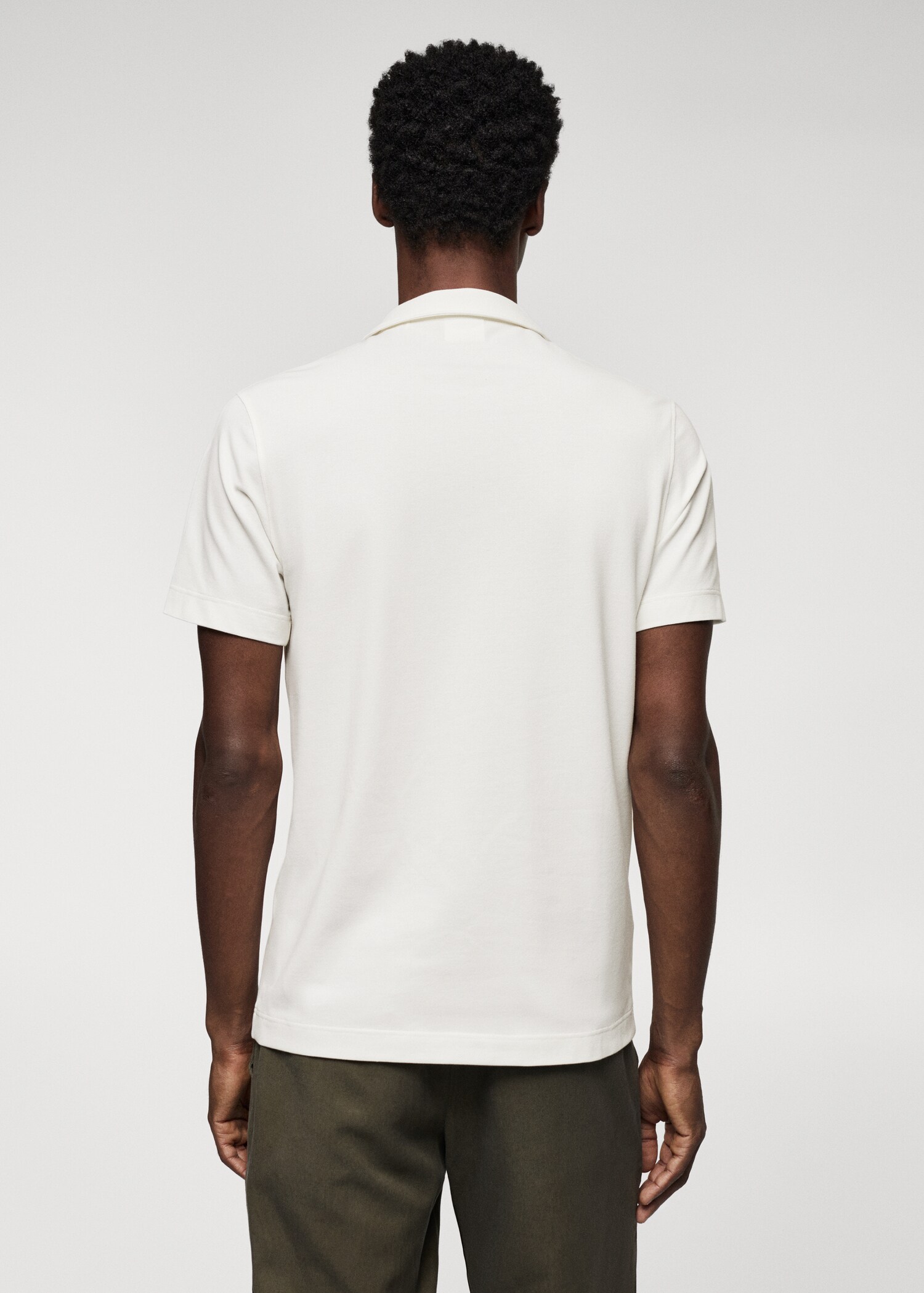 Polo slim fit algodón piqué textura - Reverso del artículo