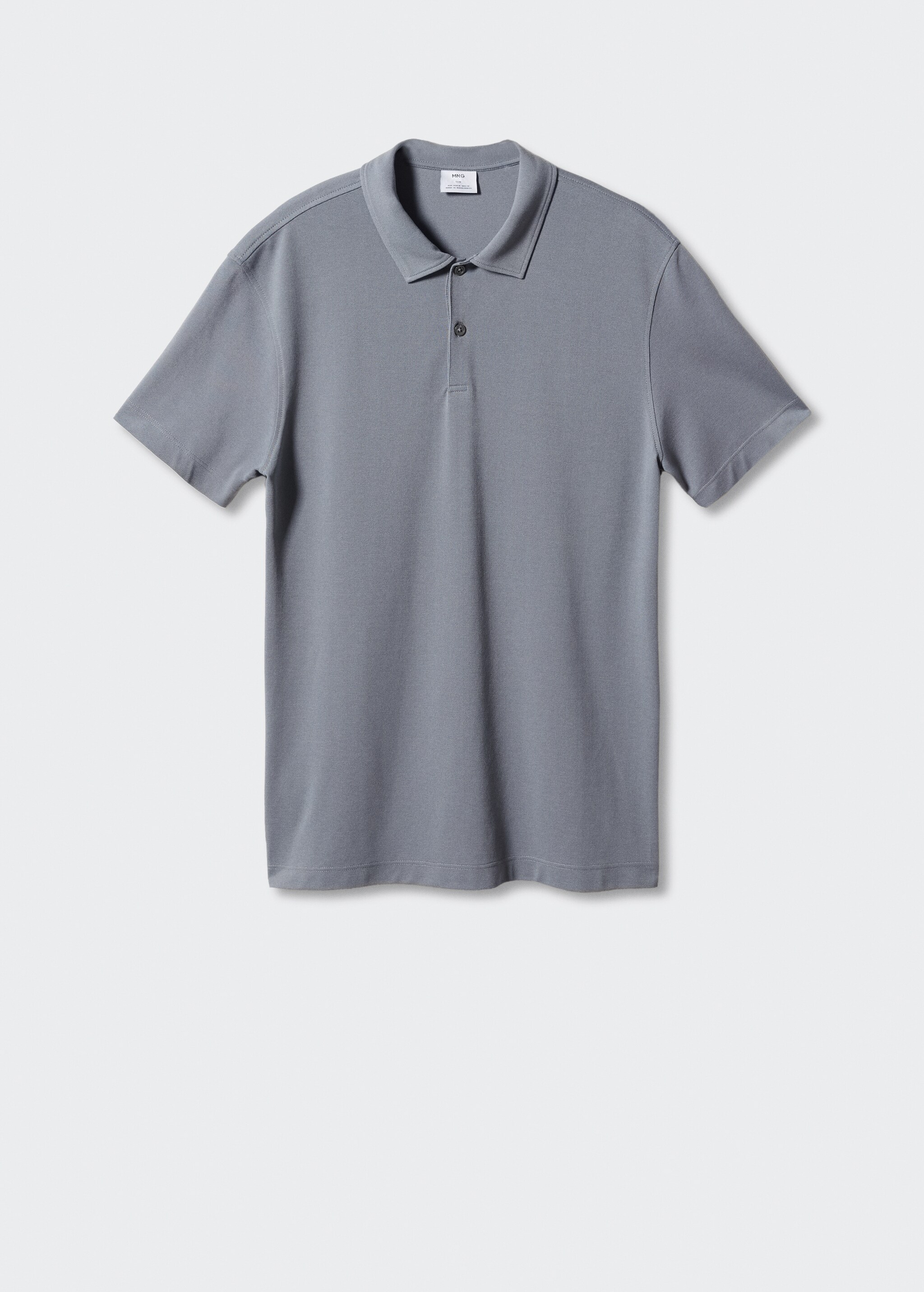 Slim fit cotton piqué texture polo shirt - Article without model