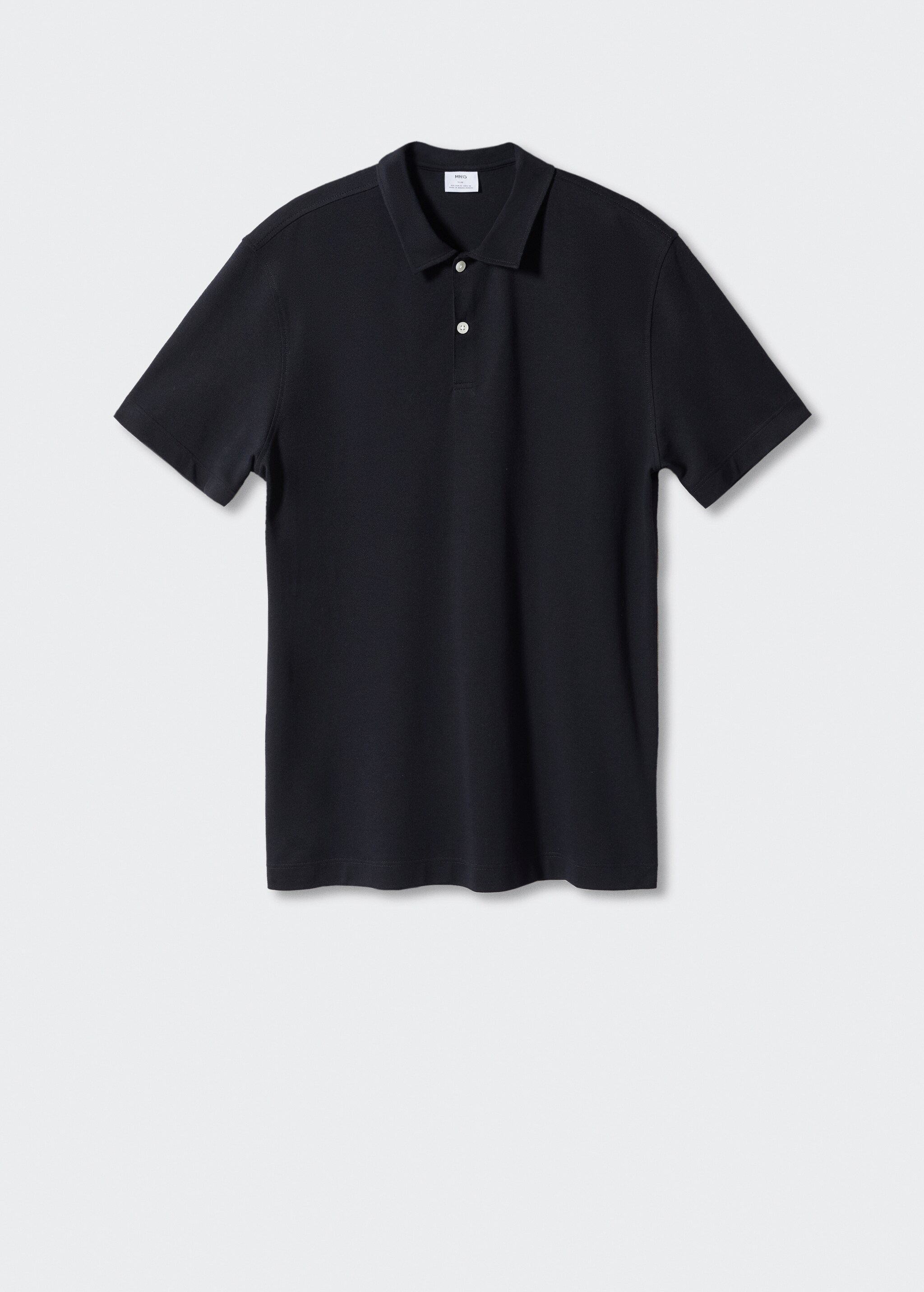 Slim fit cotton piqué texture polo shirt - Article without model