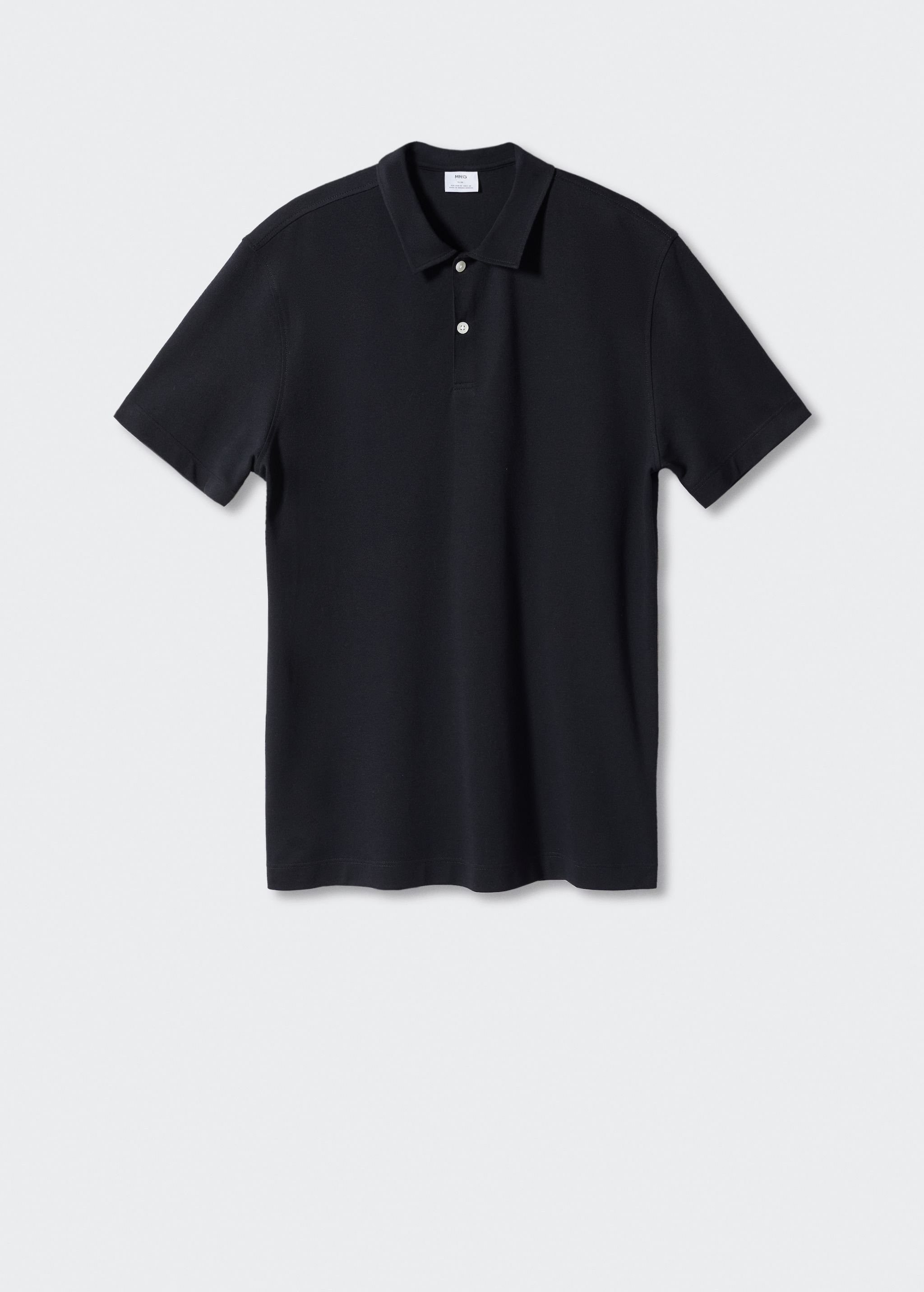 Texturiertes Slim Fit-Poloshirt aus Baumwolle - Artikel ohne Model