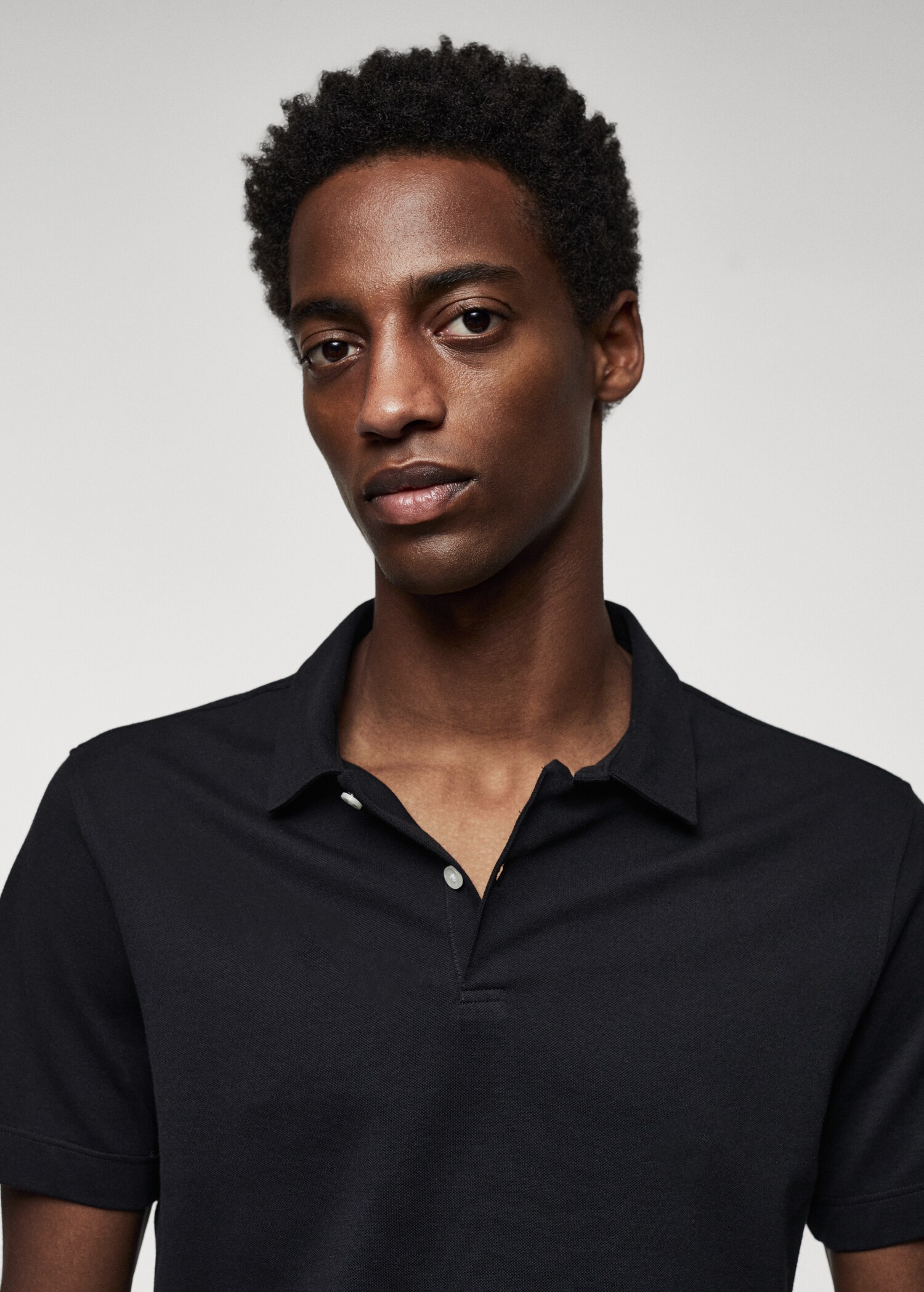 Polo slim fit algodón piqué textura - Detalle del artículo 1