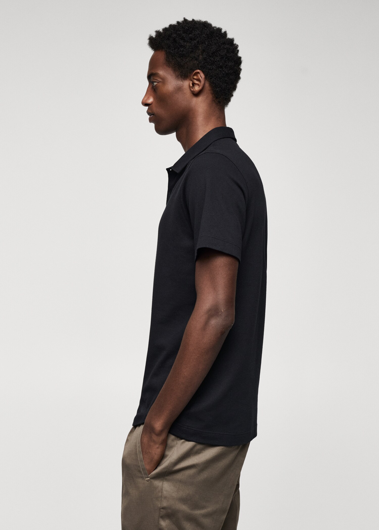 Polo slim fit algodón piqué textura - Detalle del artículo 6