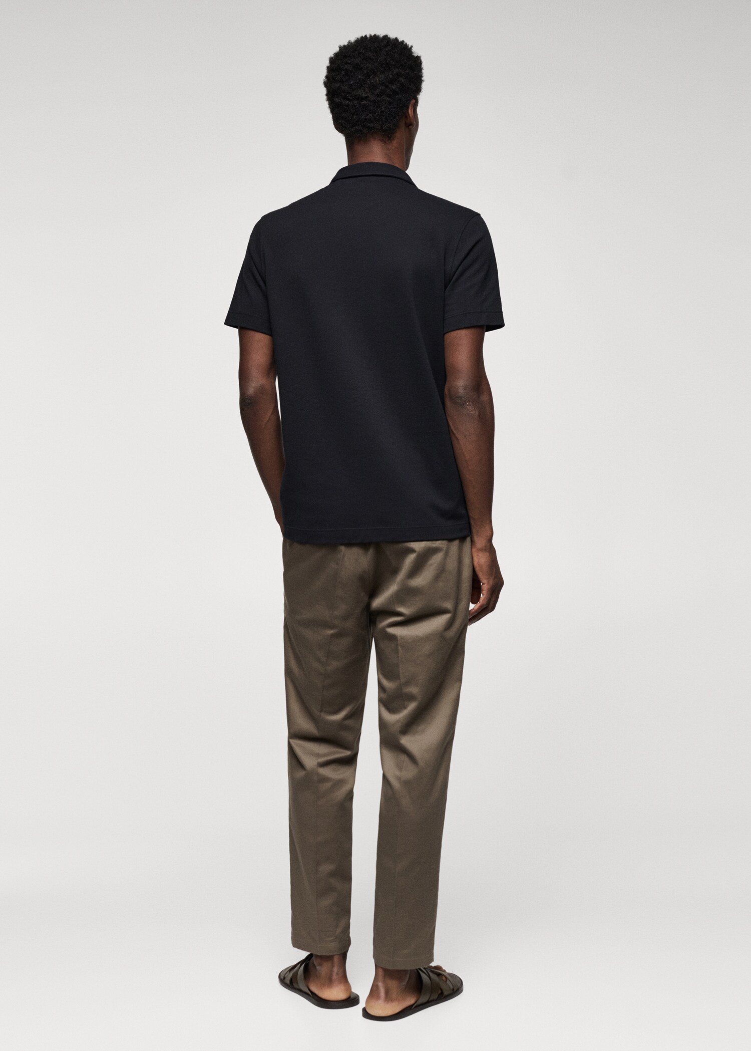 Polo slim fit algodón piqué textura - Reverso del artículo