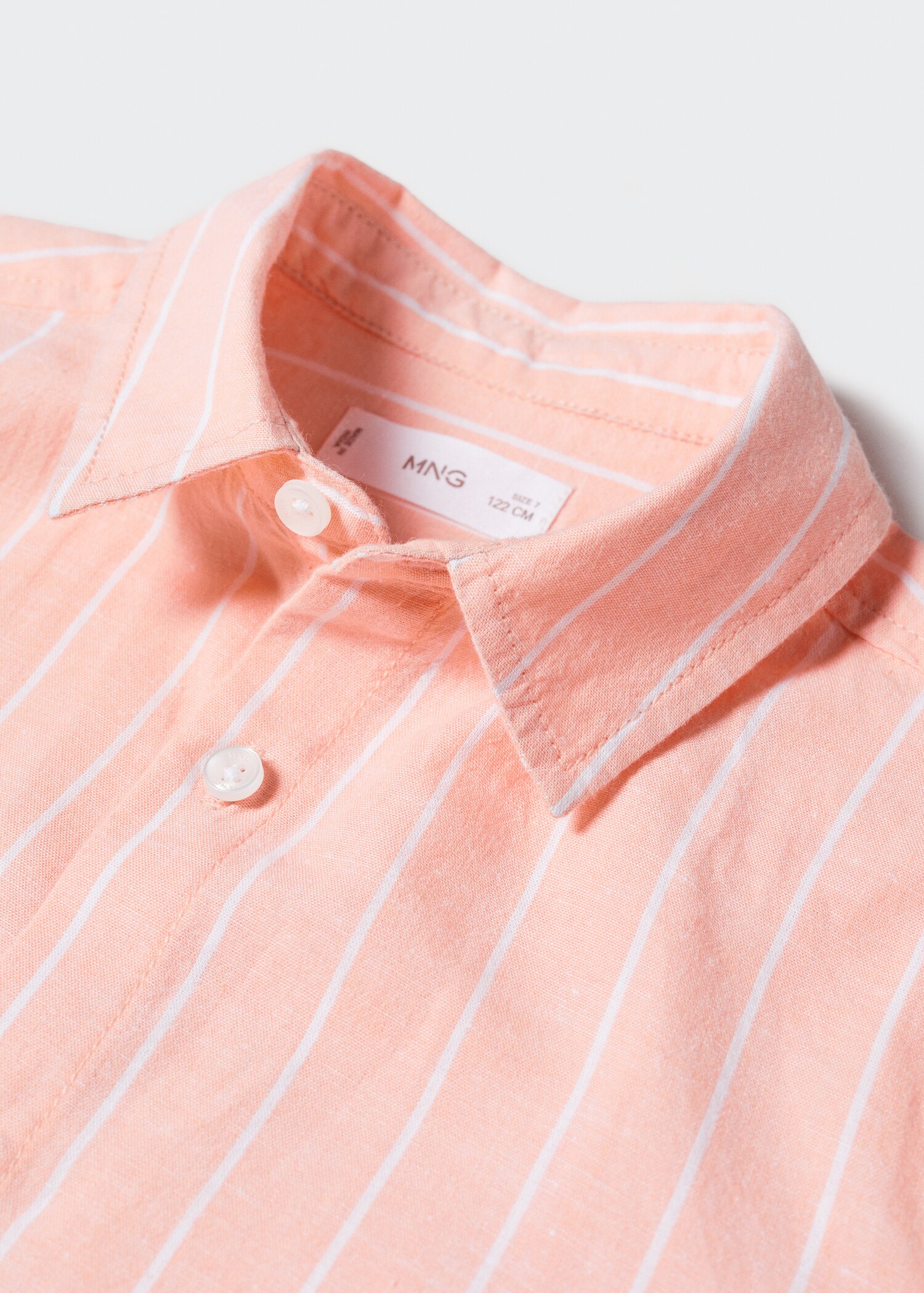 Striped cotton linen shirt - Details of the article 8