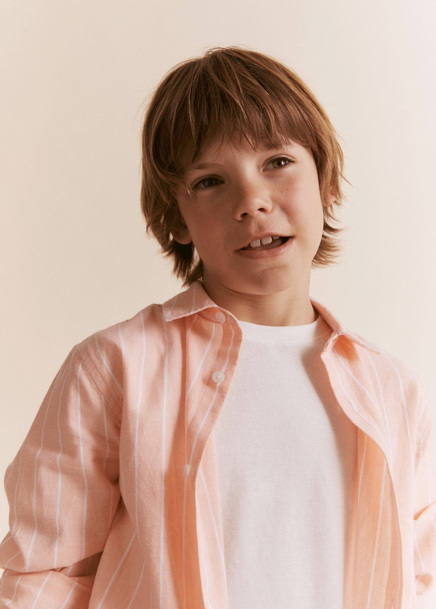 Striped cotton linen shirt - Details of the article 9