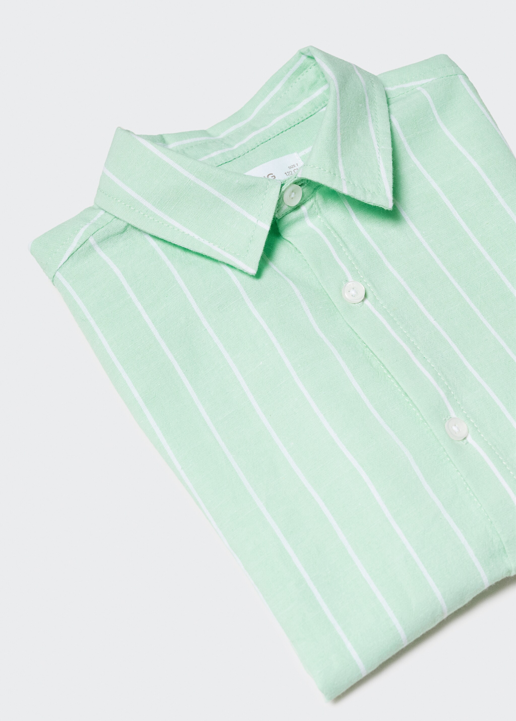 Striped cotton linen shirt - Details of the article 8