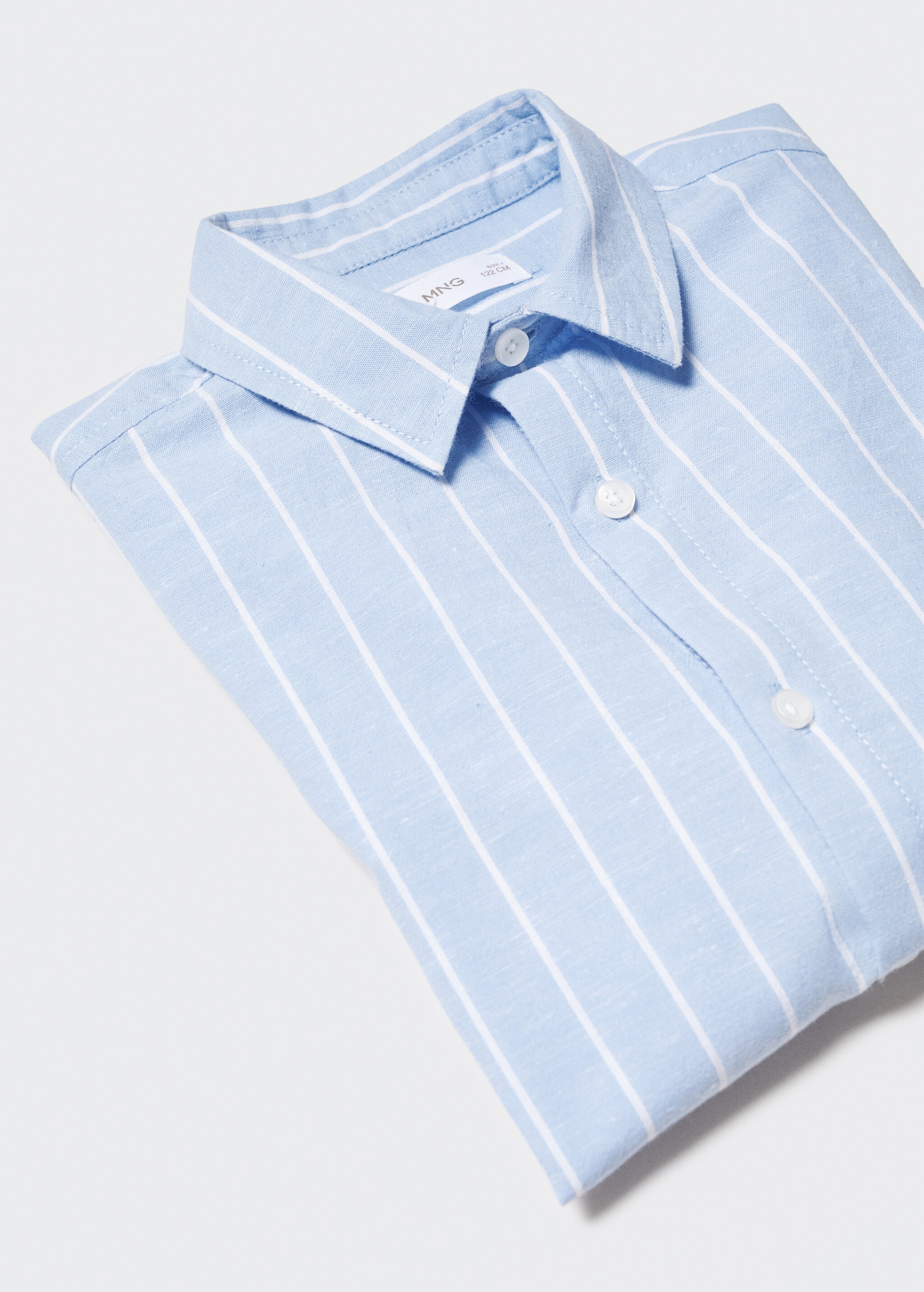 Striped cotton linen shirt - Details of the article 8