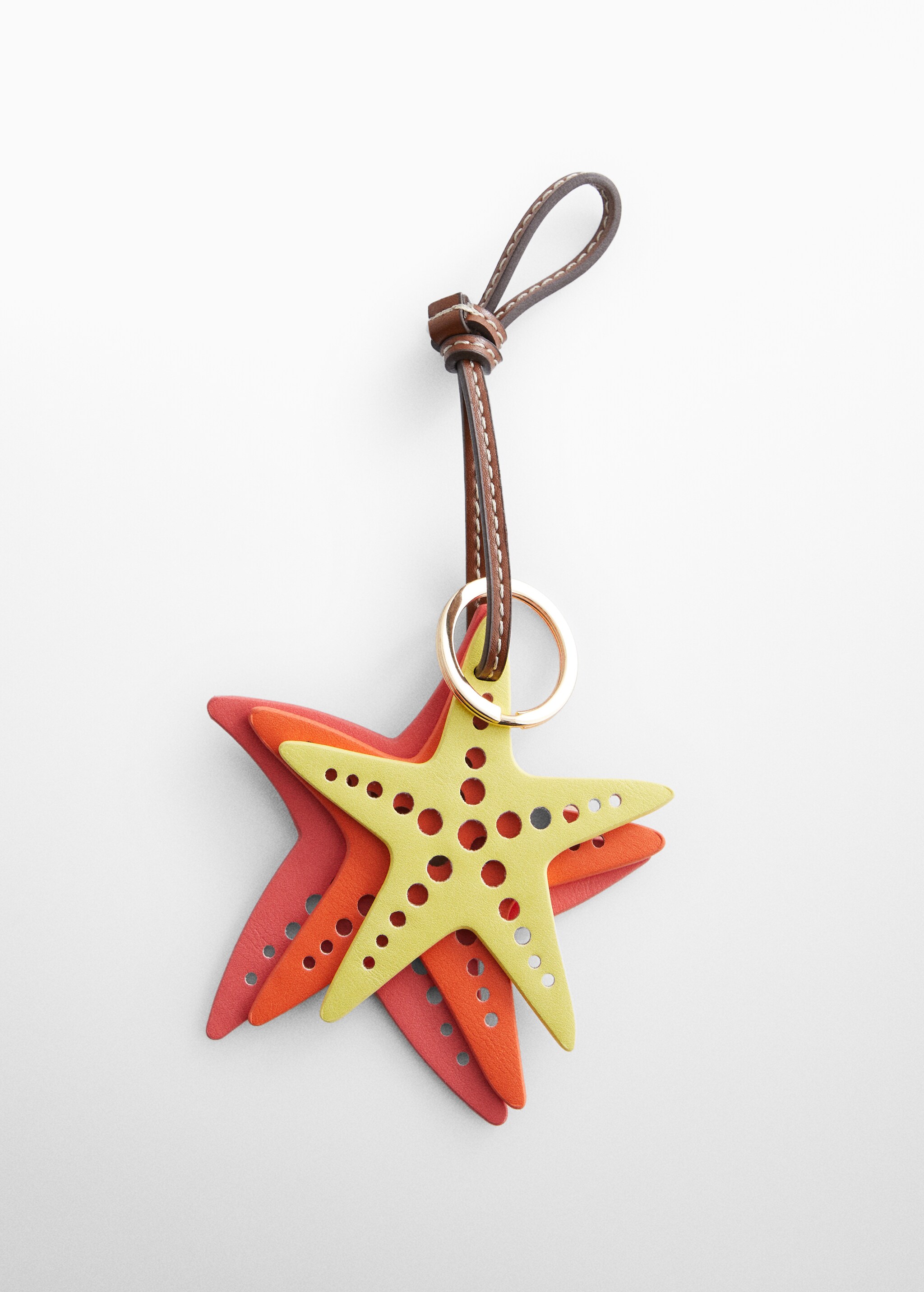 Leather-effect star key ring - Article without model