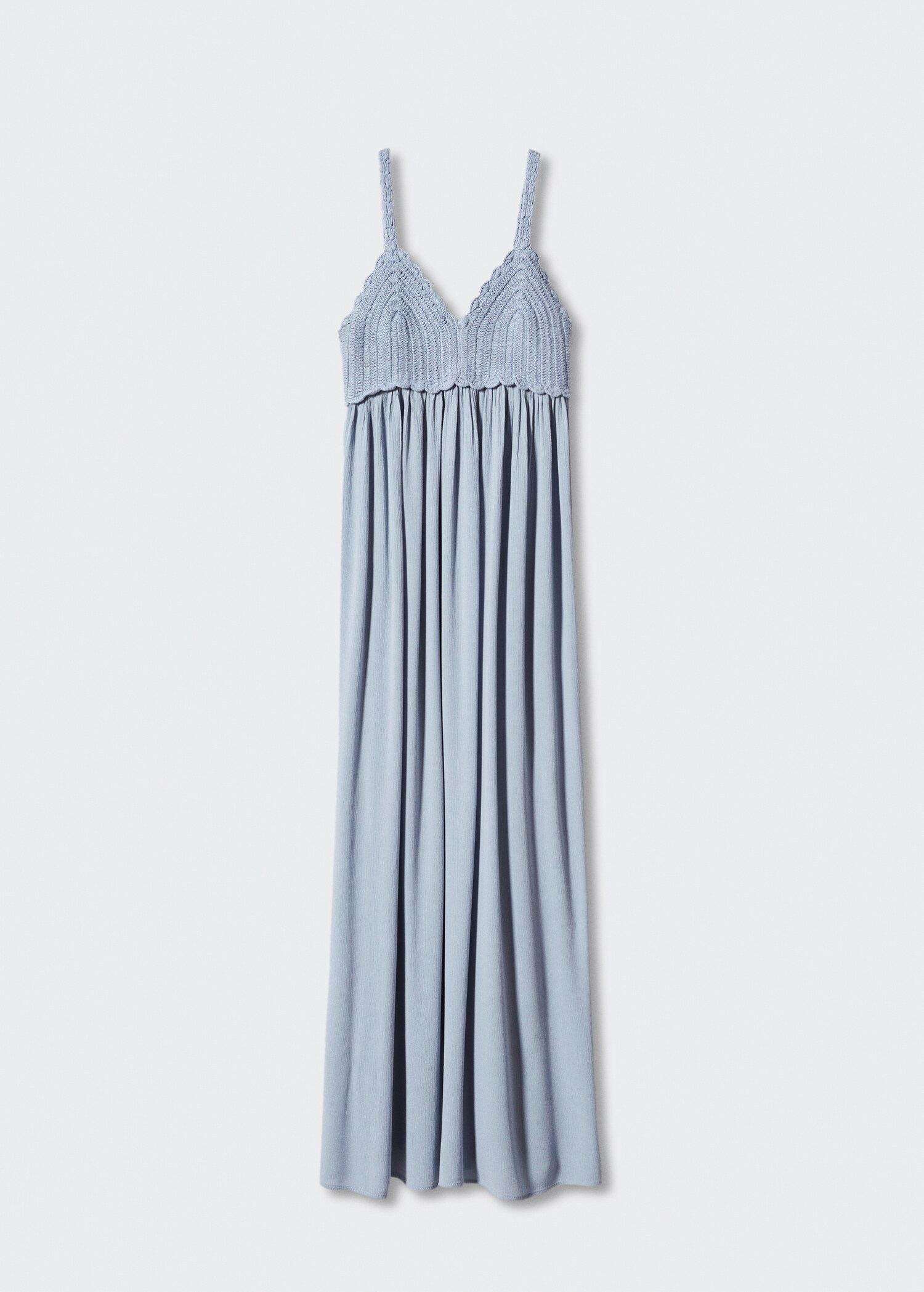 Long crochet-top dress - Article without model