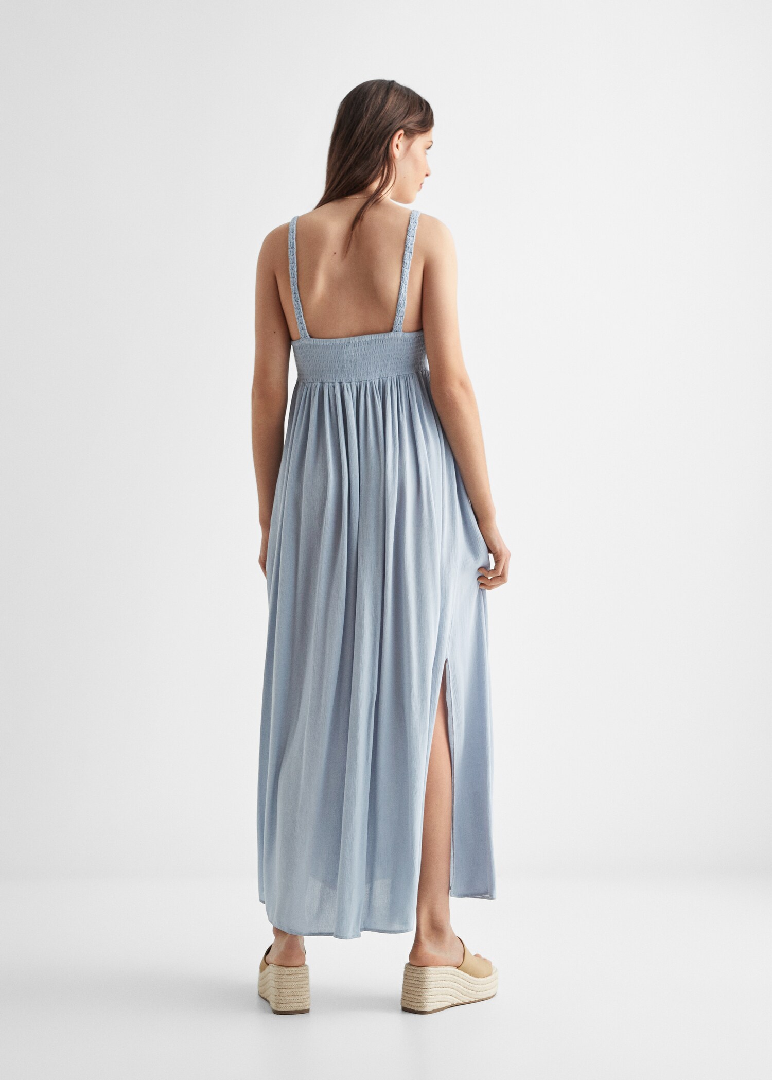 Long crochet-top dress - Reverse of the article