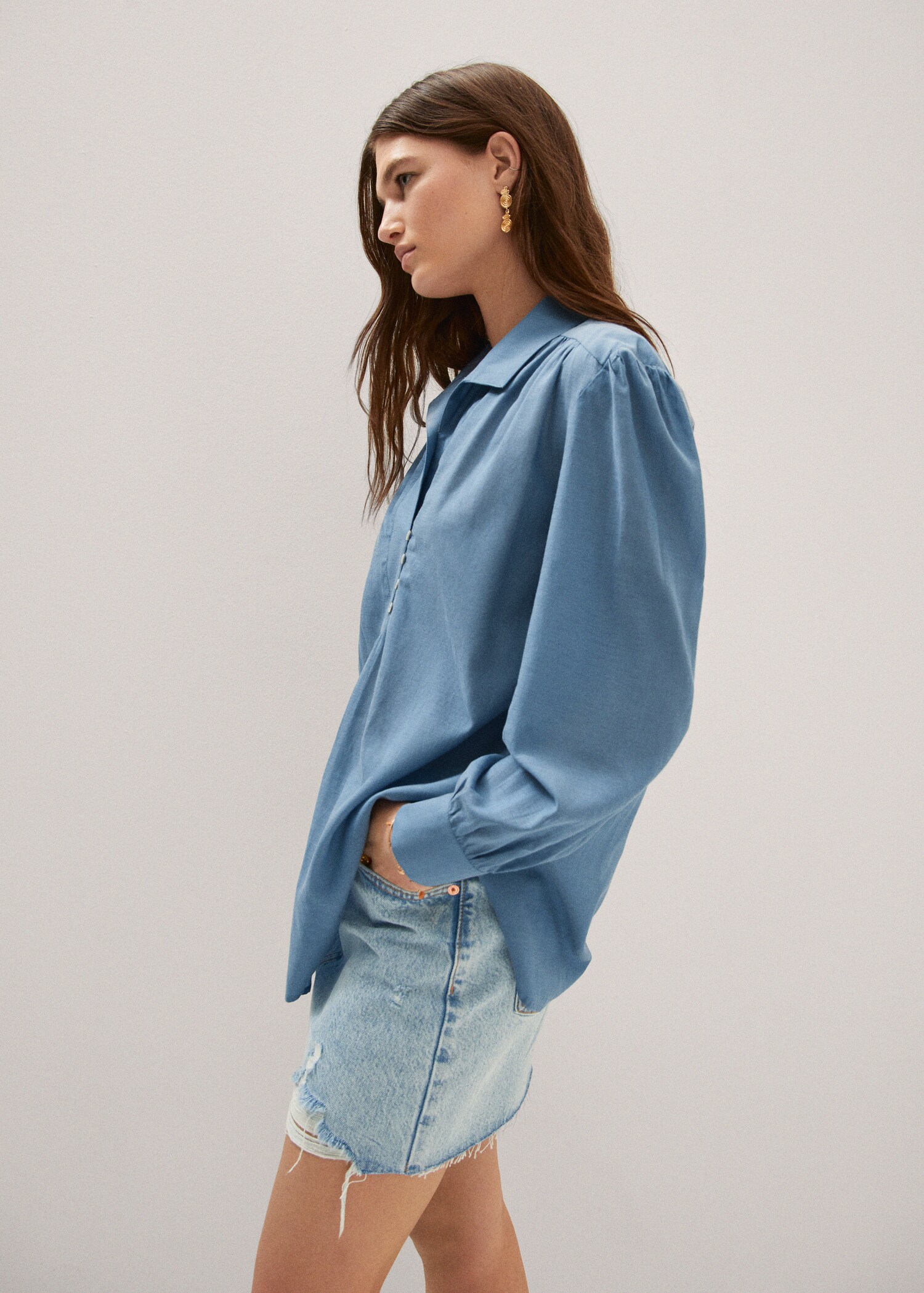 Blouse style chemise oversize - Plan moyen