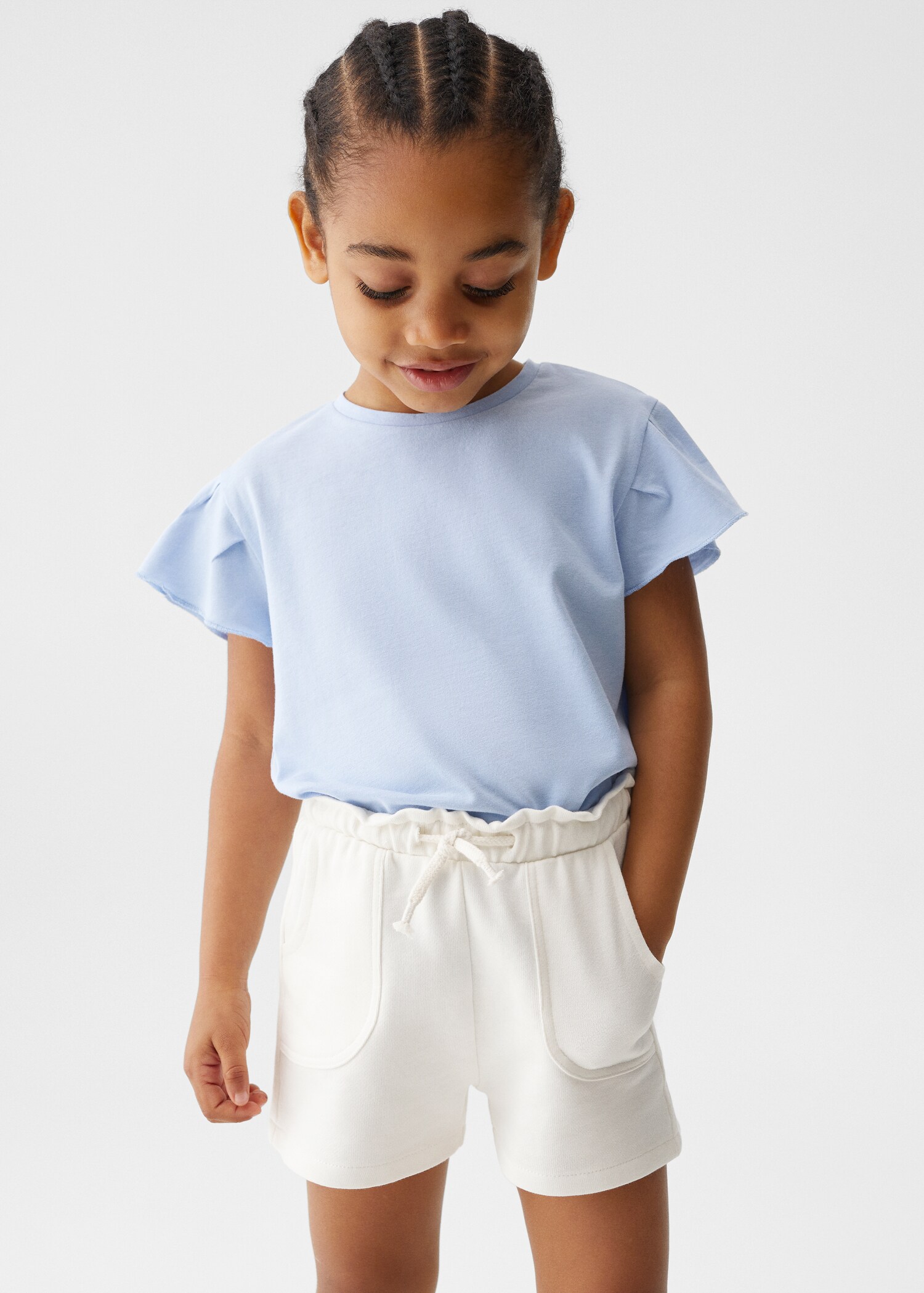 Cotton-blend shorts - Medium plane