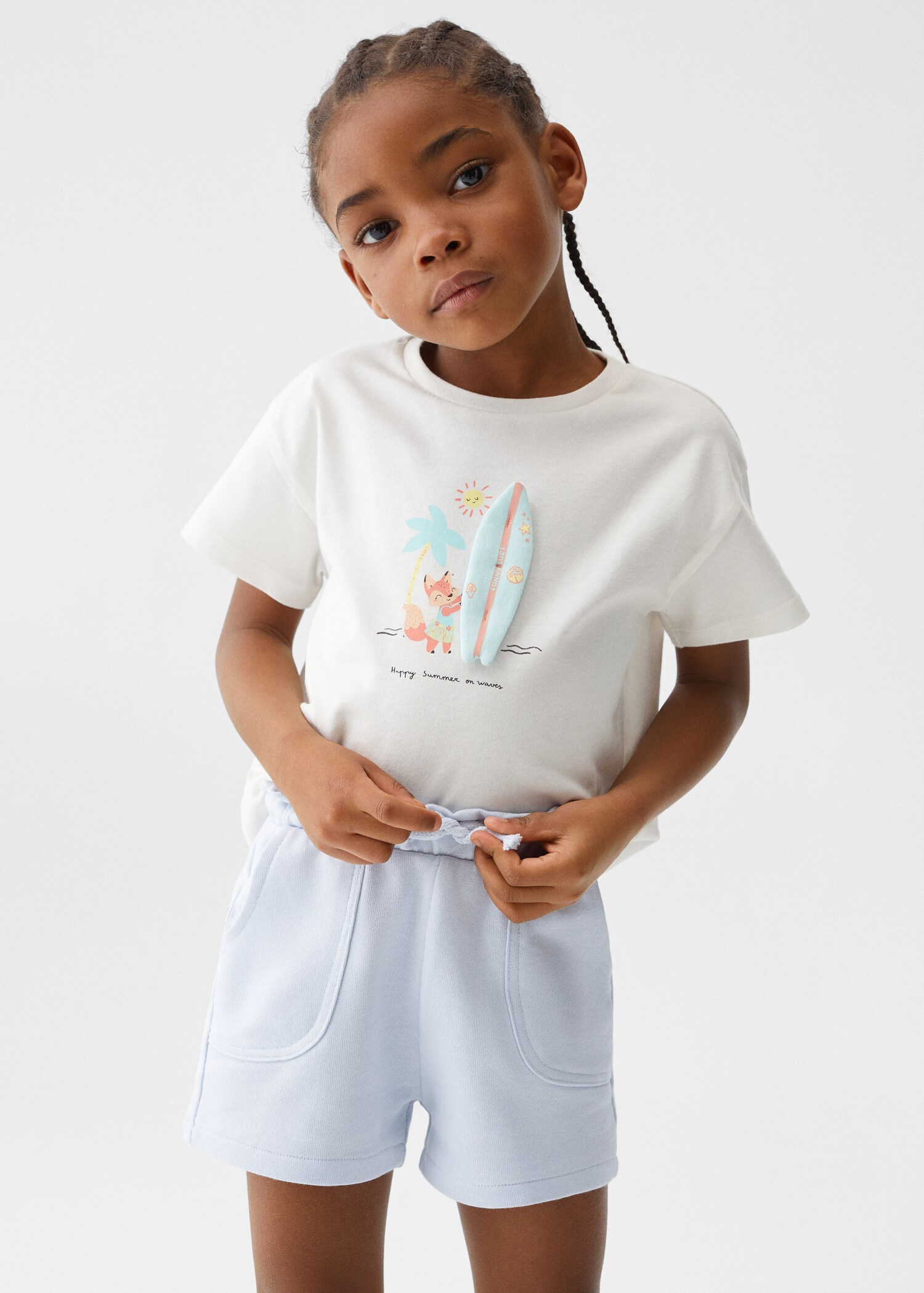 Cotton-blend shorts - Medium plane