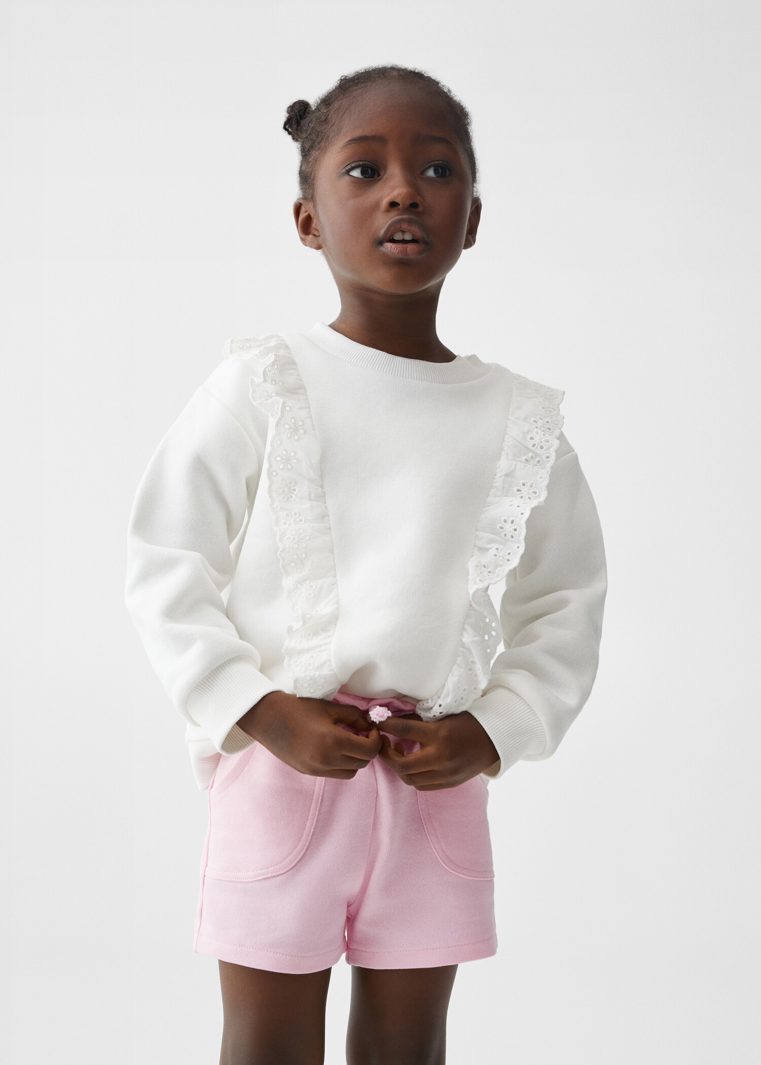 Cotton-blend shorts - Medium plane
