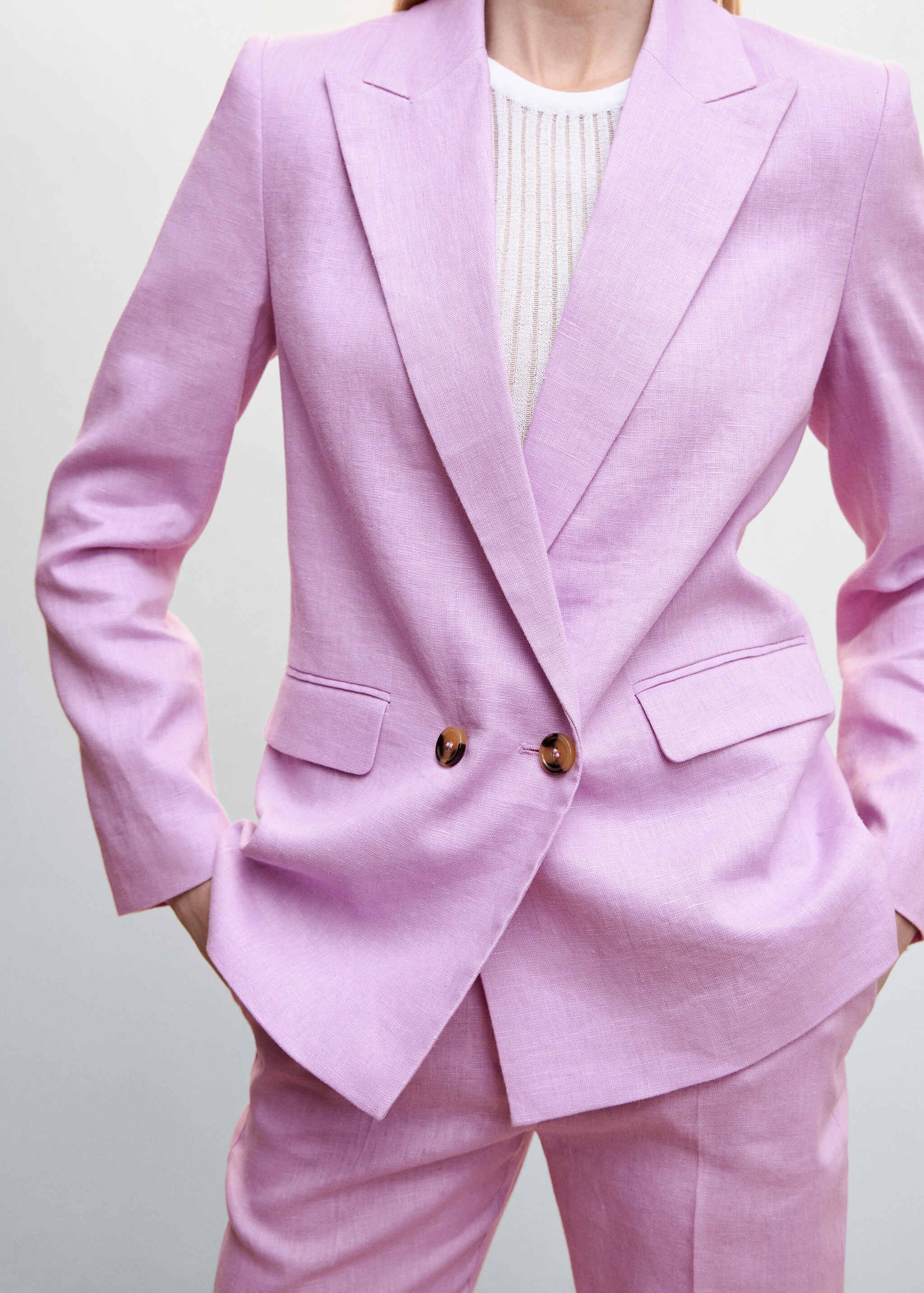 Blazer suit 100% linen - Details of the article 6