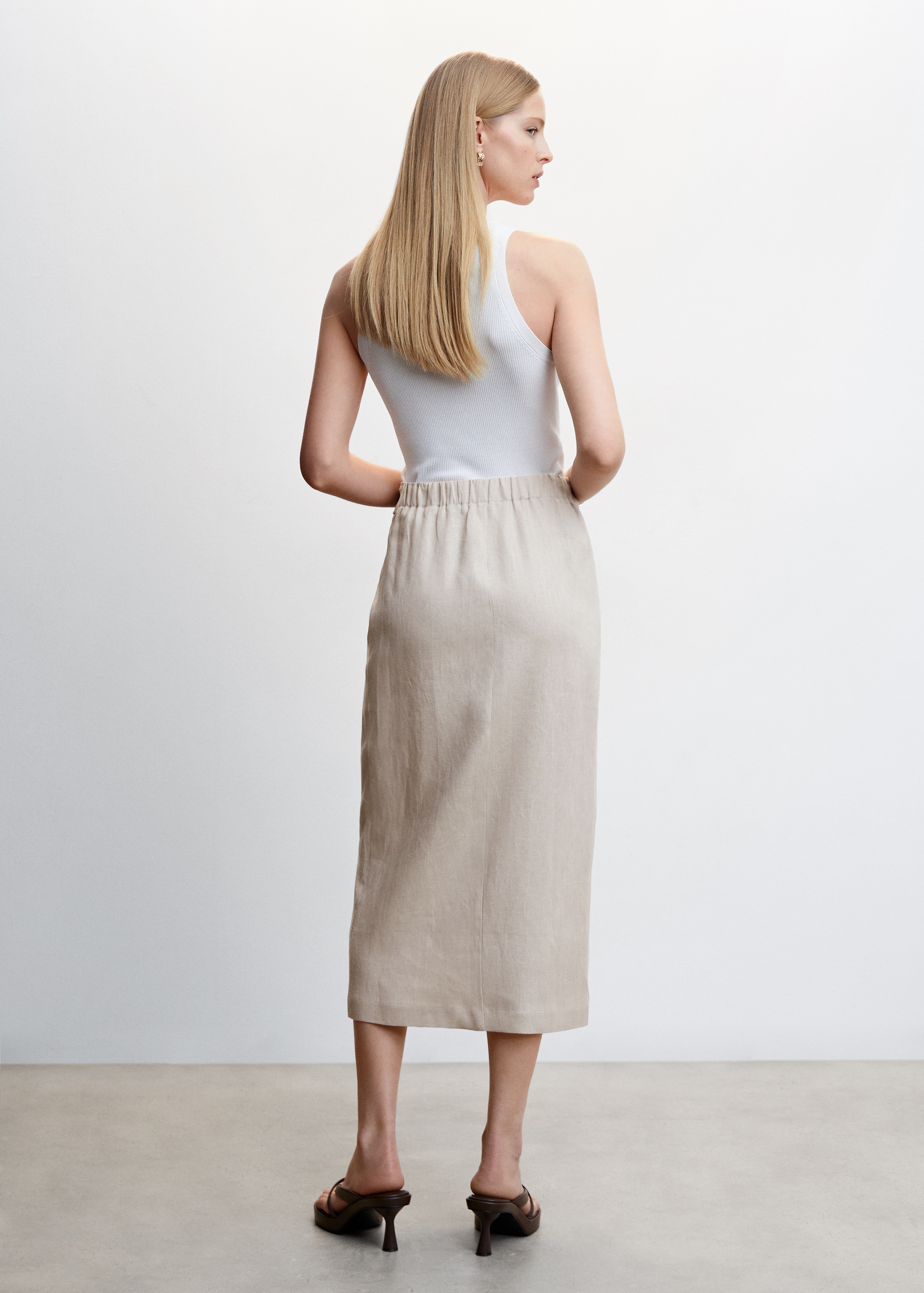 Linen-blend wrap skirt - Reverse of the article