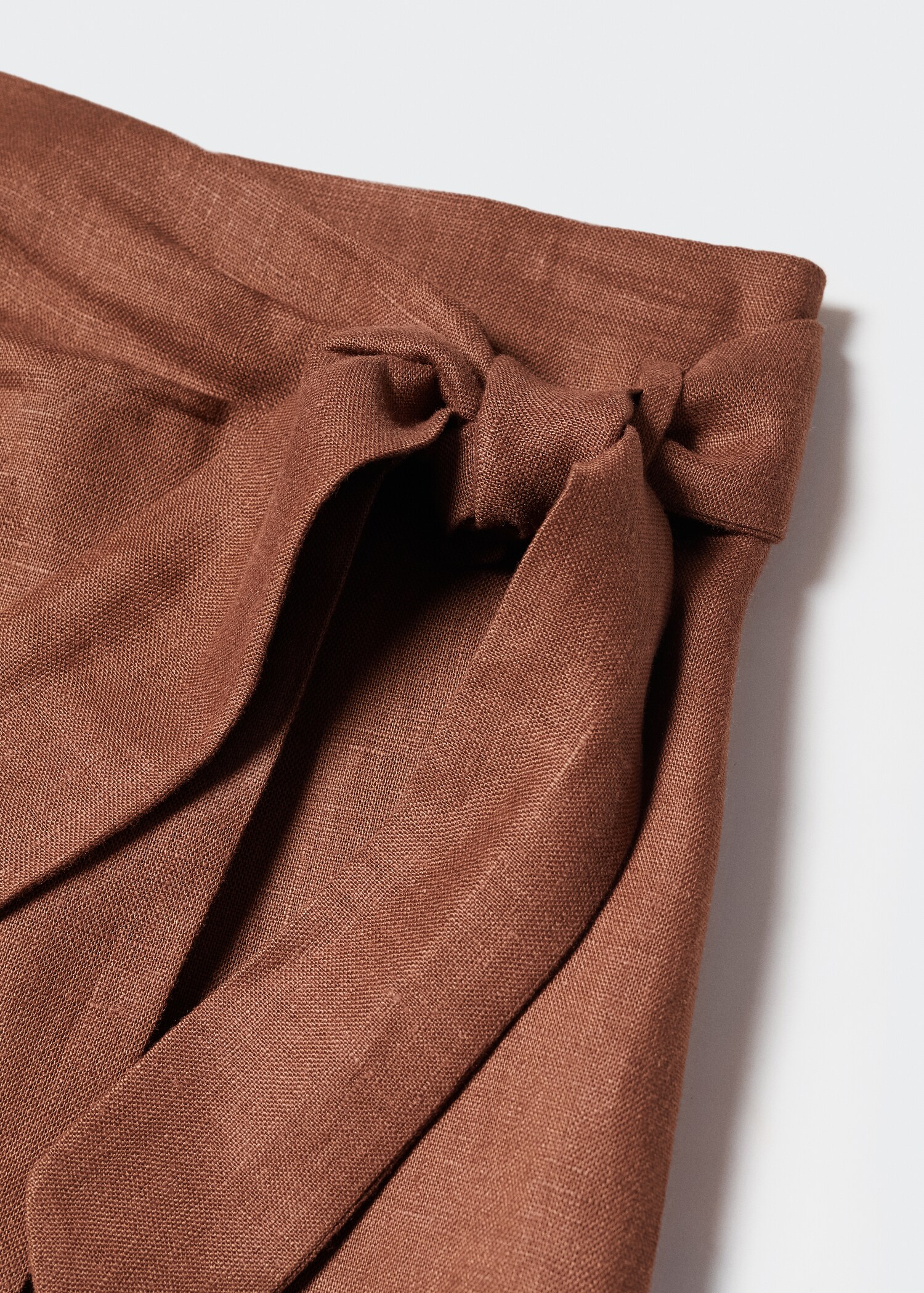 Linen-blend wrap skirt - Details of the article 8