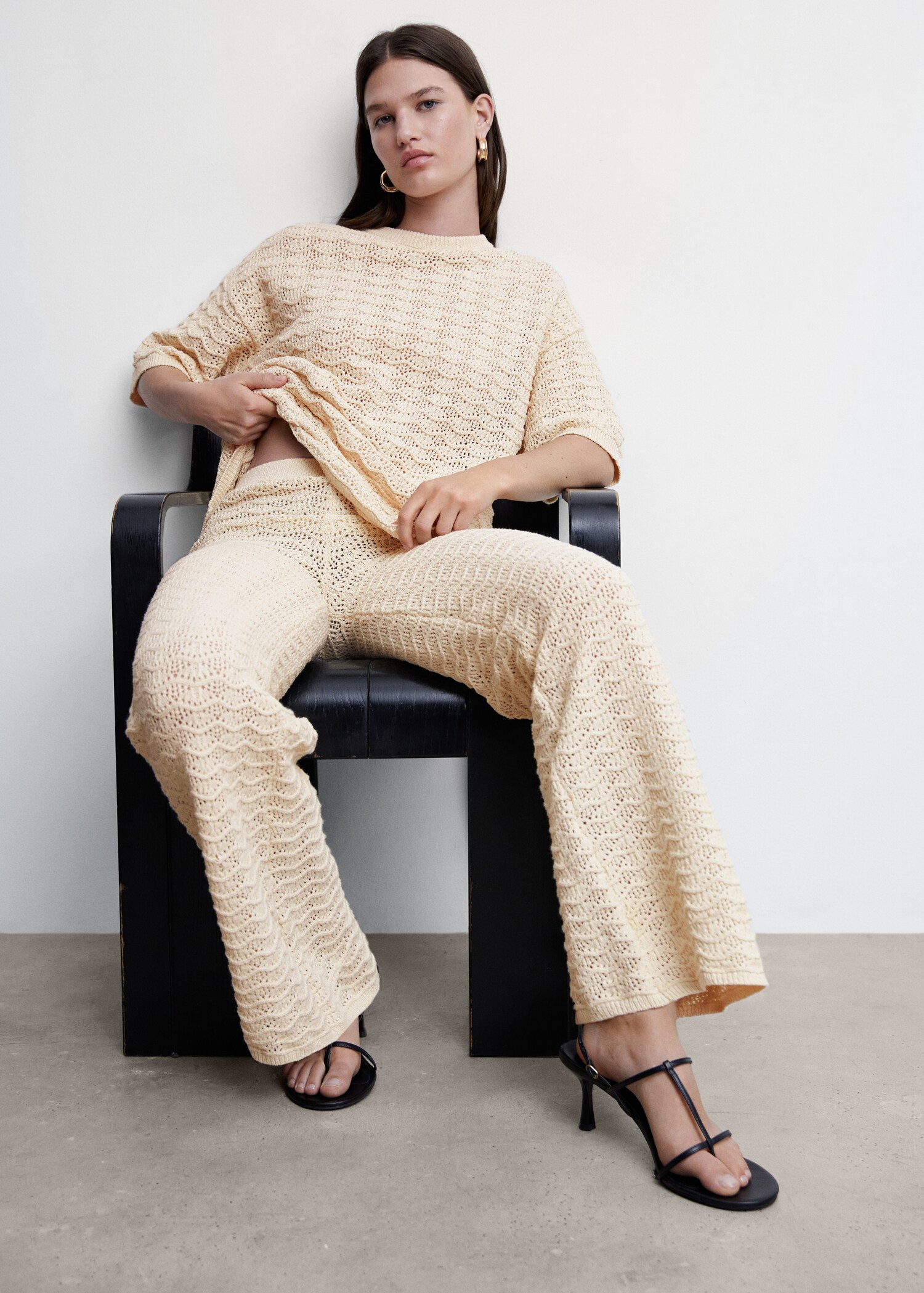 Knitted palazzo pants - Details of the article 2