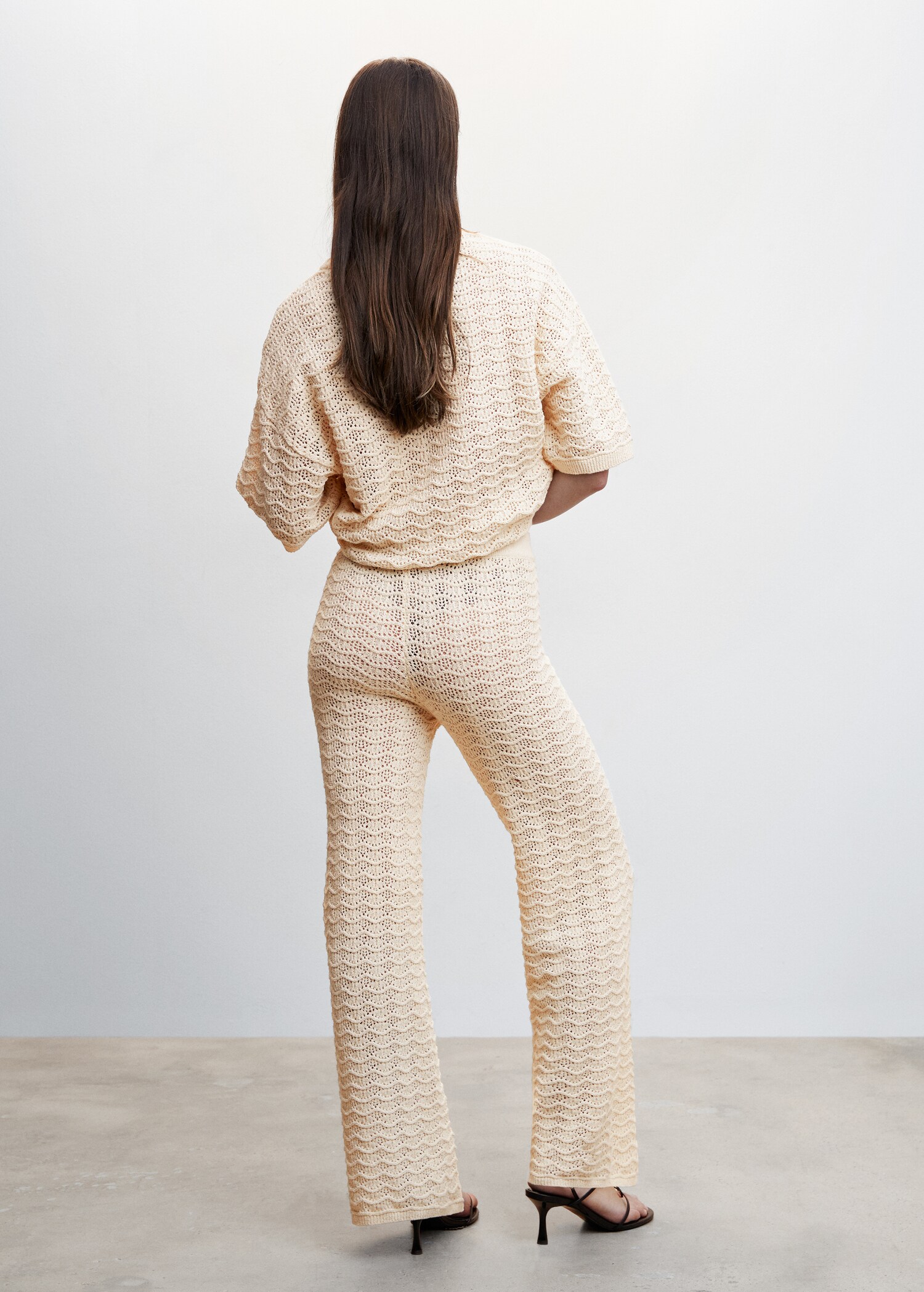 Knitted palazzo pants - Reverse of the article