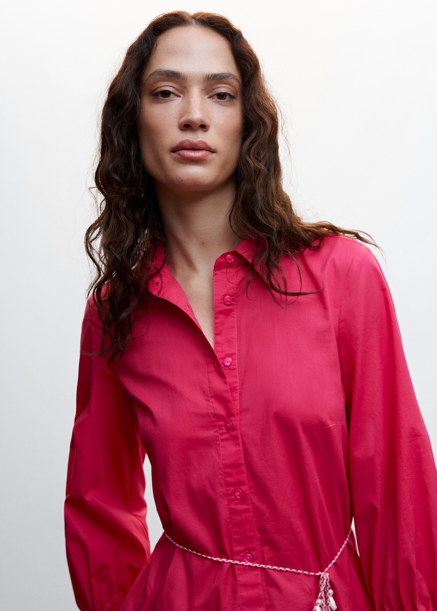 Cord shirt dress - Details of the article 1