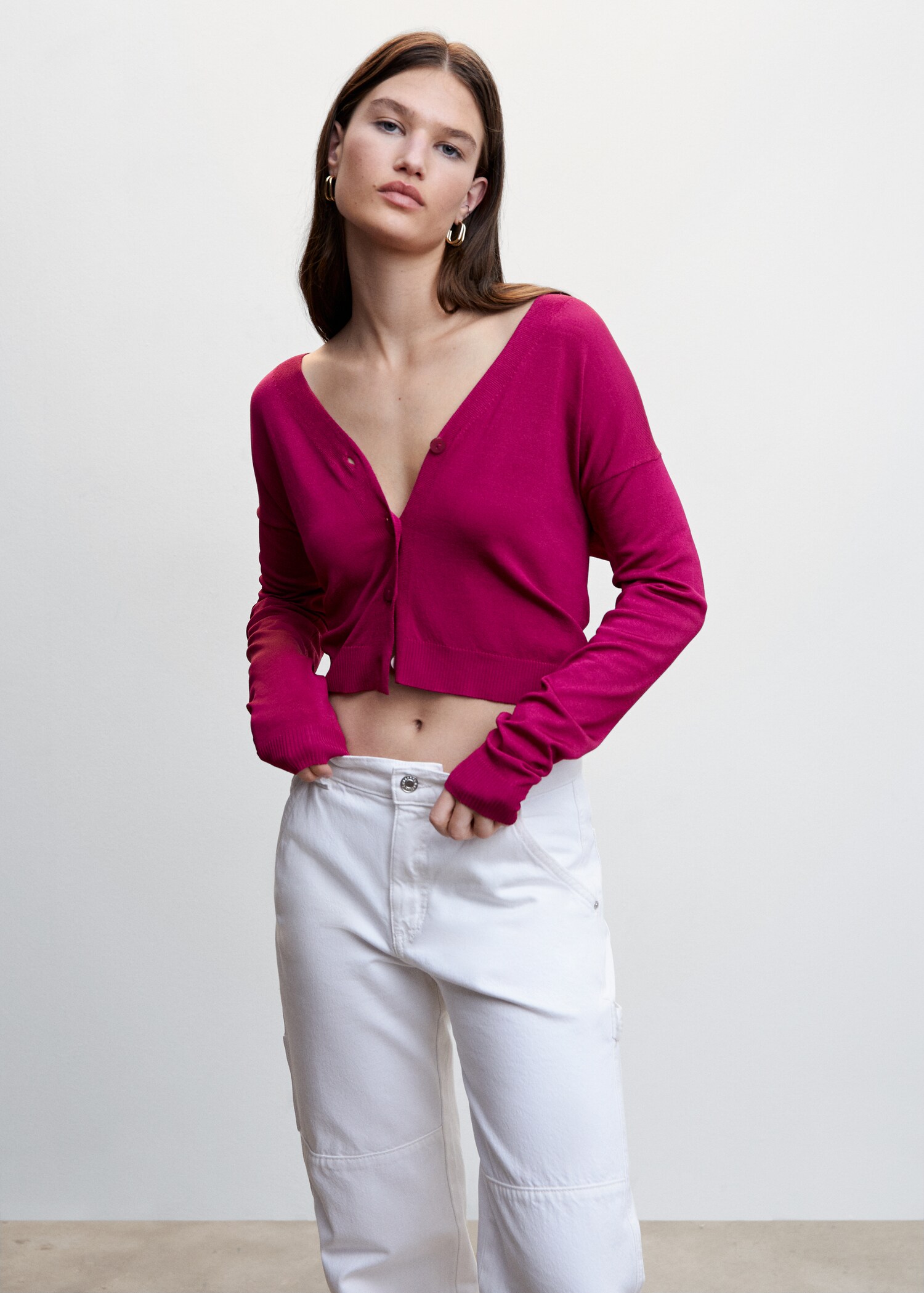 Button knit cardigan - Medium plane
