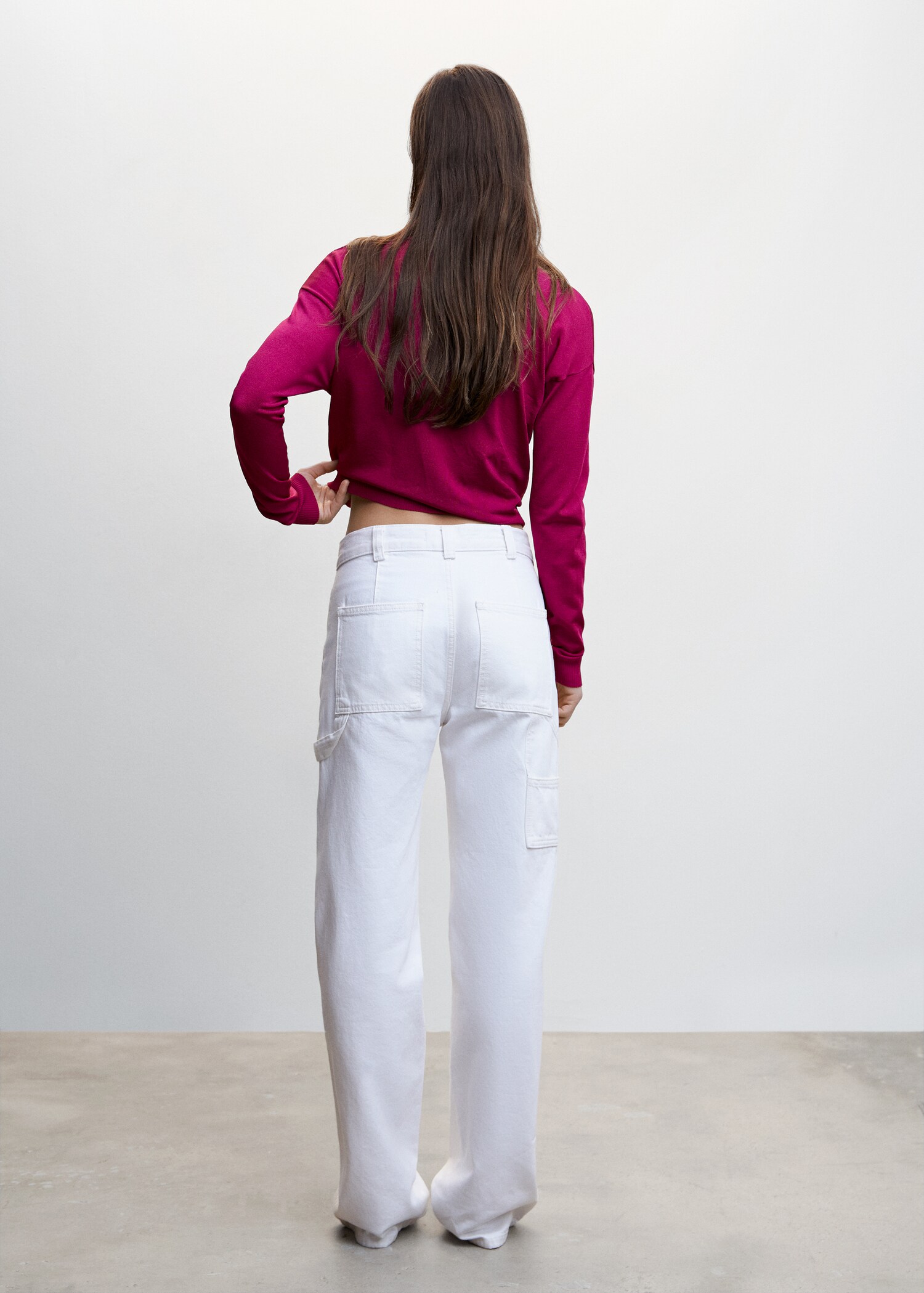 Button knit cardigan - Reverse of the article