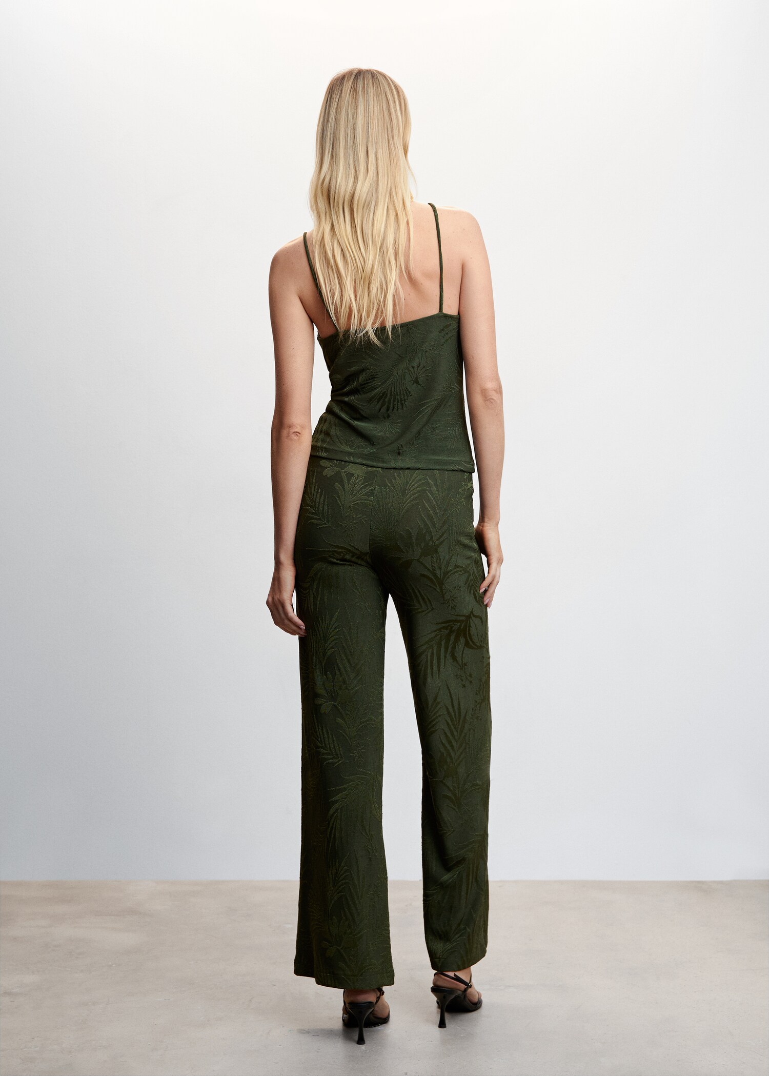 Pantalón palazzo jacquard - Reverso del artículo