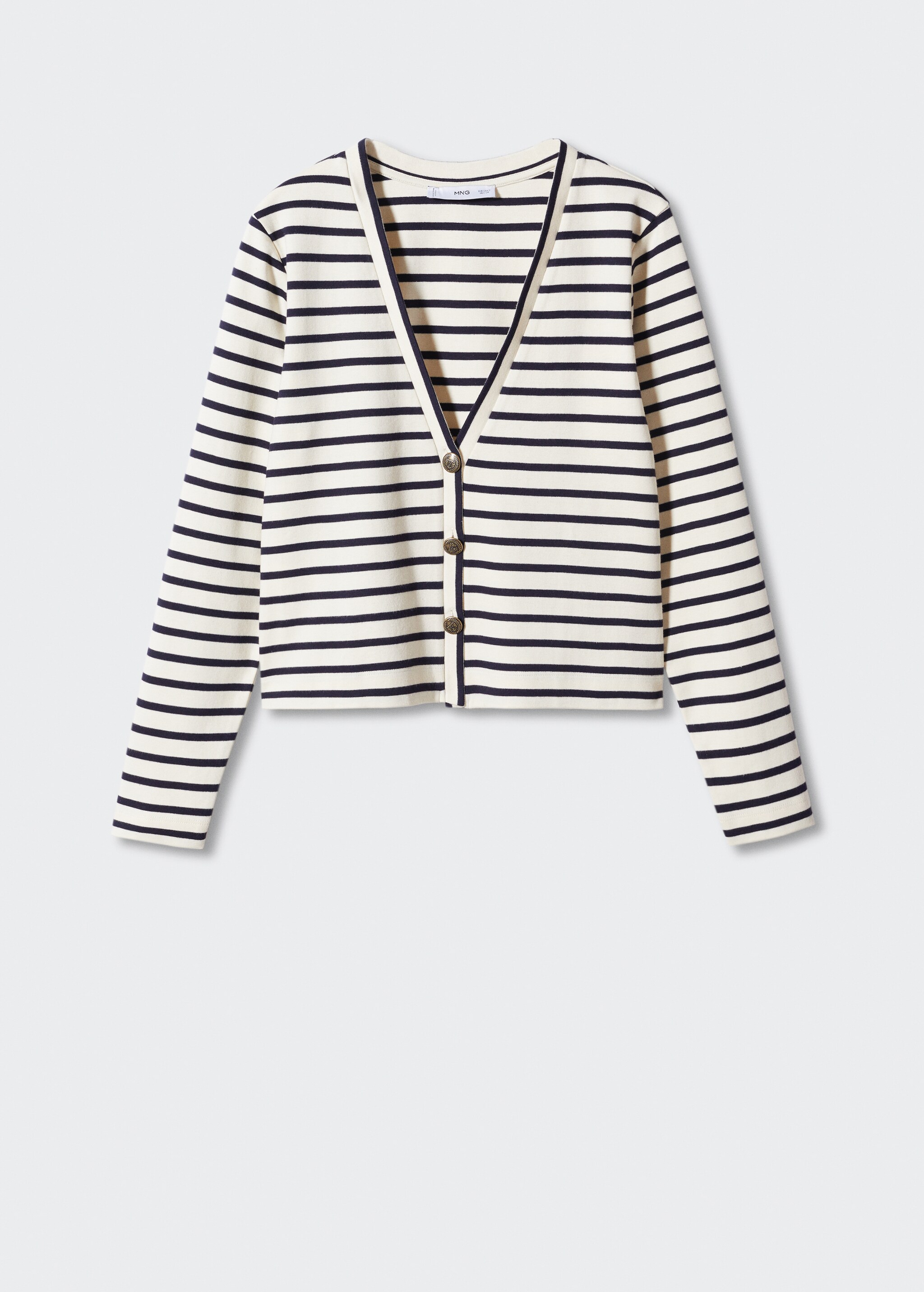 Striped cardigan with buttons - Article without model