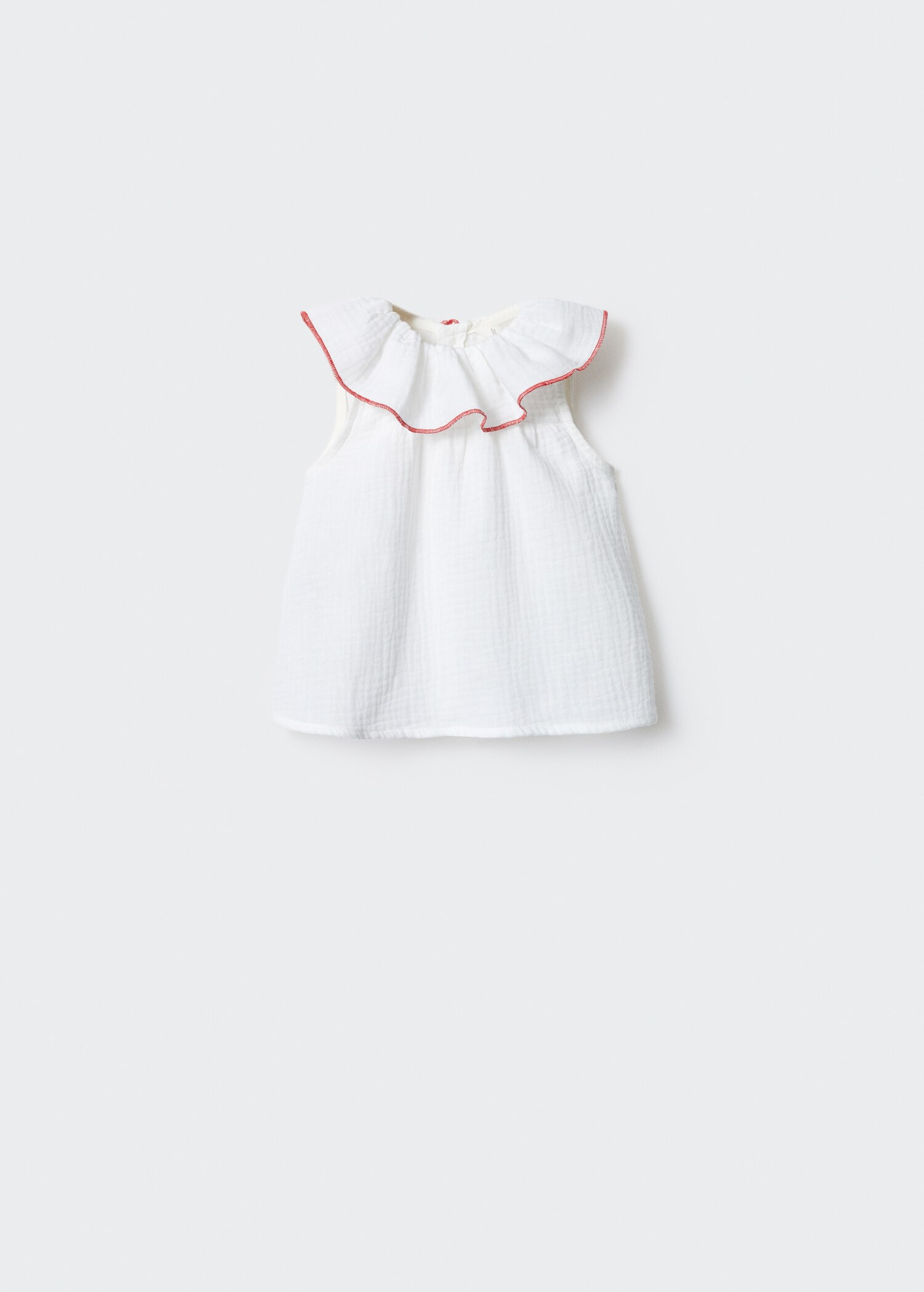 Bluse i bomull med babydoll-krage - Artikkel uten modell