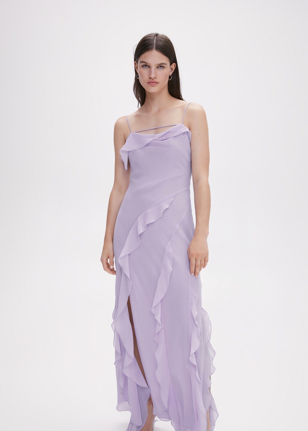Ruffled detail dress
