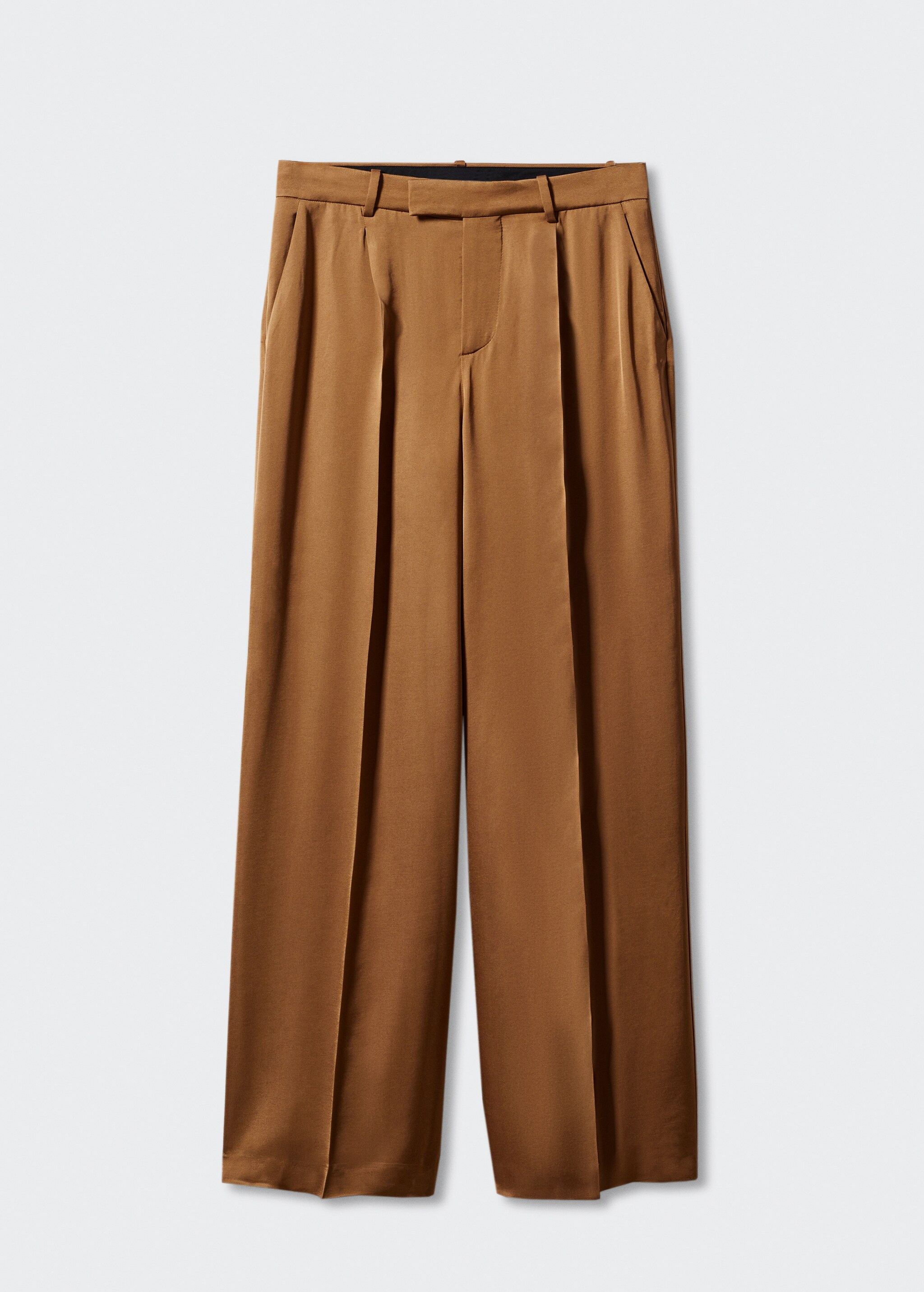 Satin-finish trousers with pleat detail  - Article without model